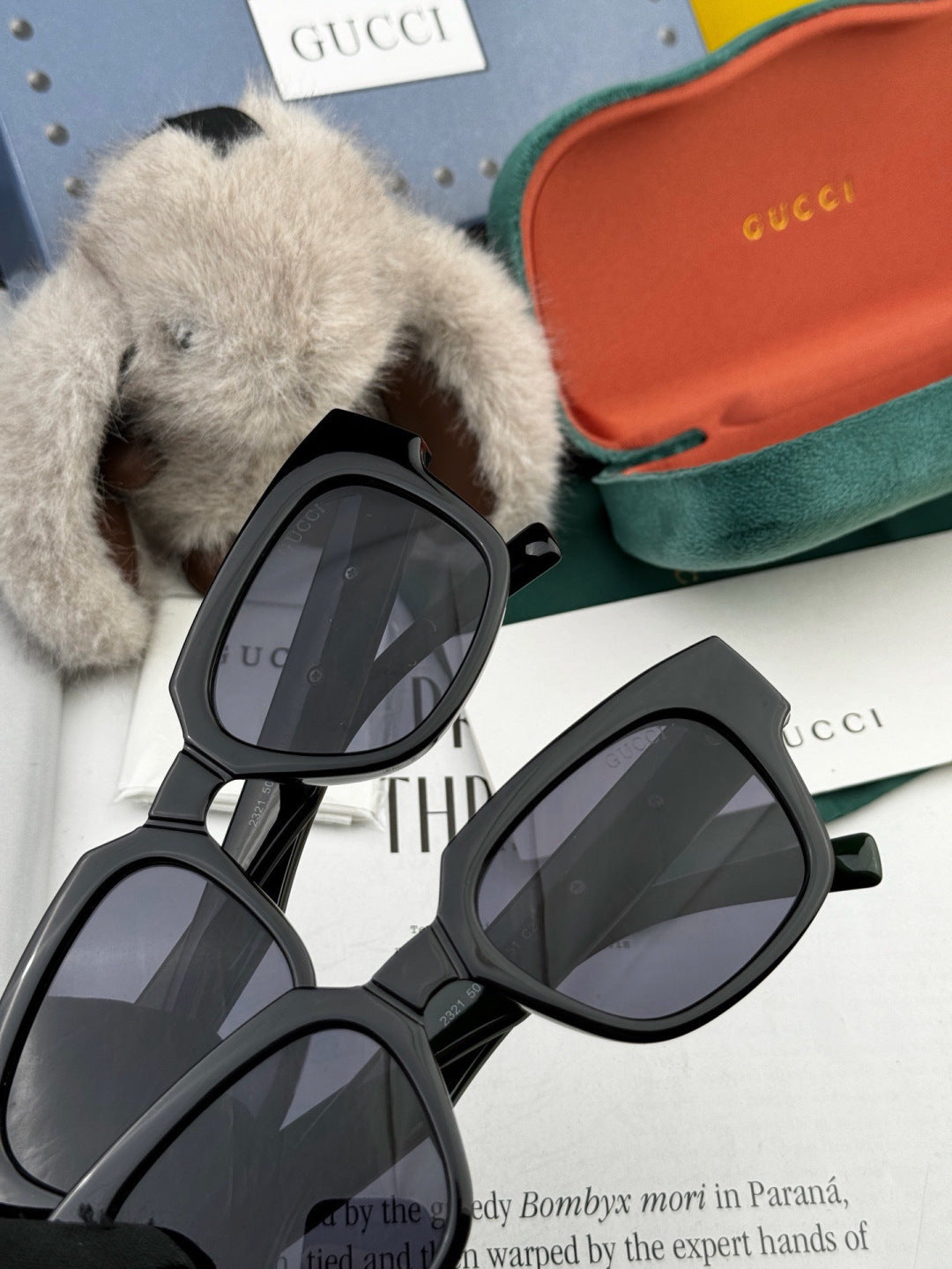 Gucci G1232 Square Black Lens Sunglasses for Men & Women - 357850 - detail image 4