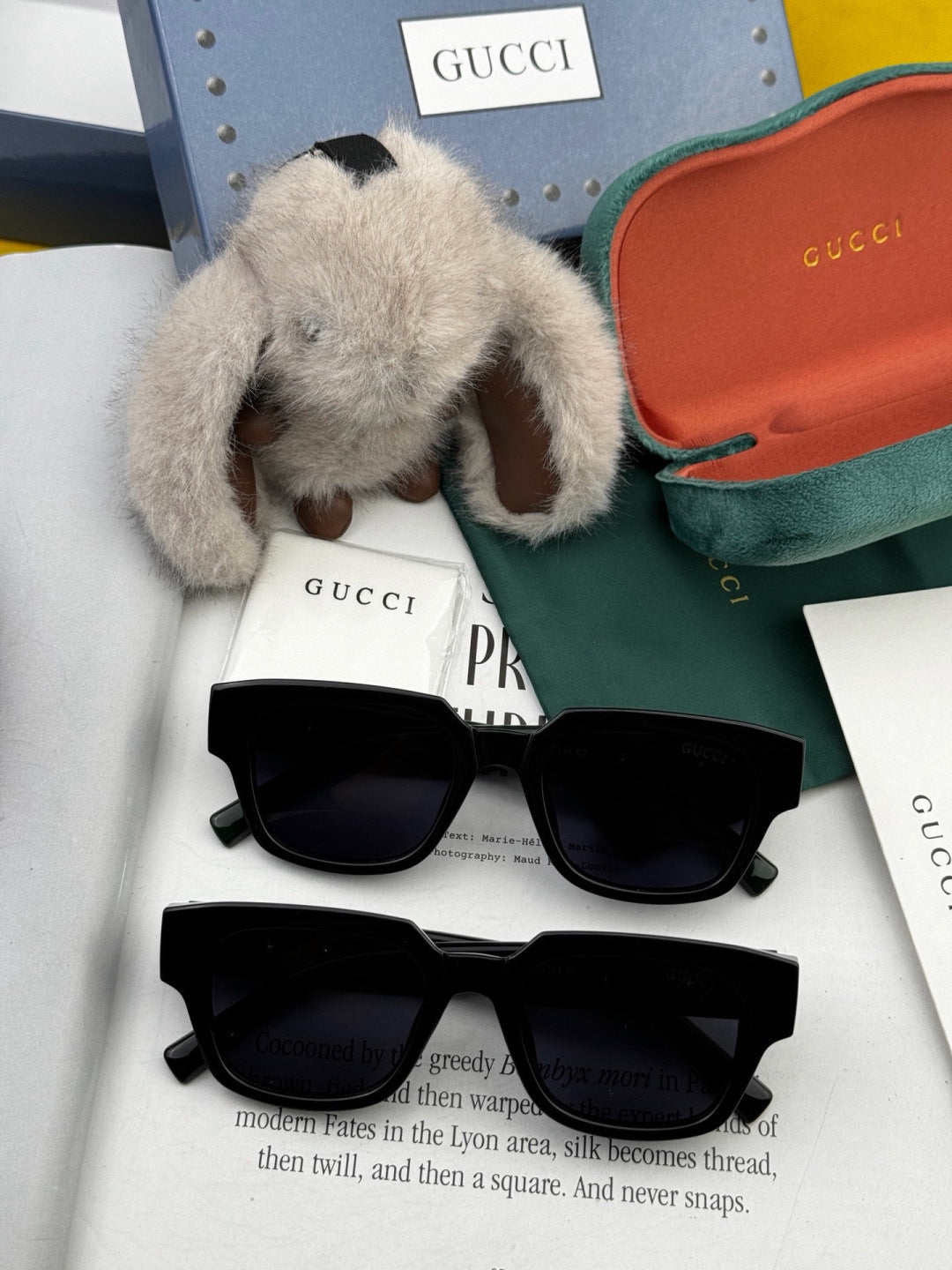 Gucci G1232 Square Black Lens Sunglasses for Men & Women - 357850 - detail image 7