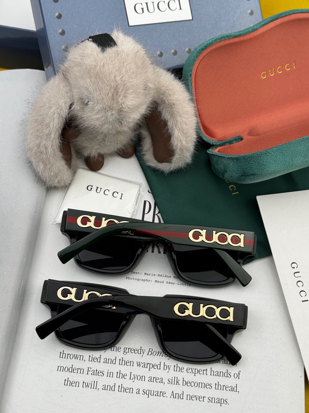 Gucci G1232 Square Black Lens Sunglasses for Men & Women - 357850 - detail image 6