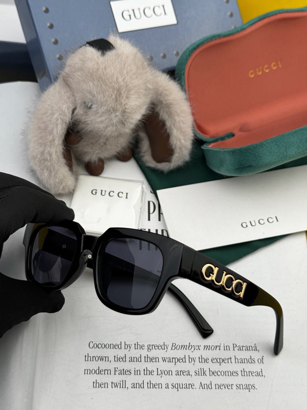 Gucci G1232 Square Black Lens Sunglasses for Men & Women - 357850 - detail image 2