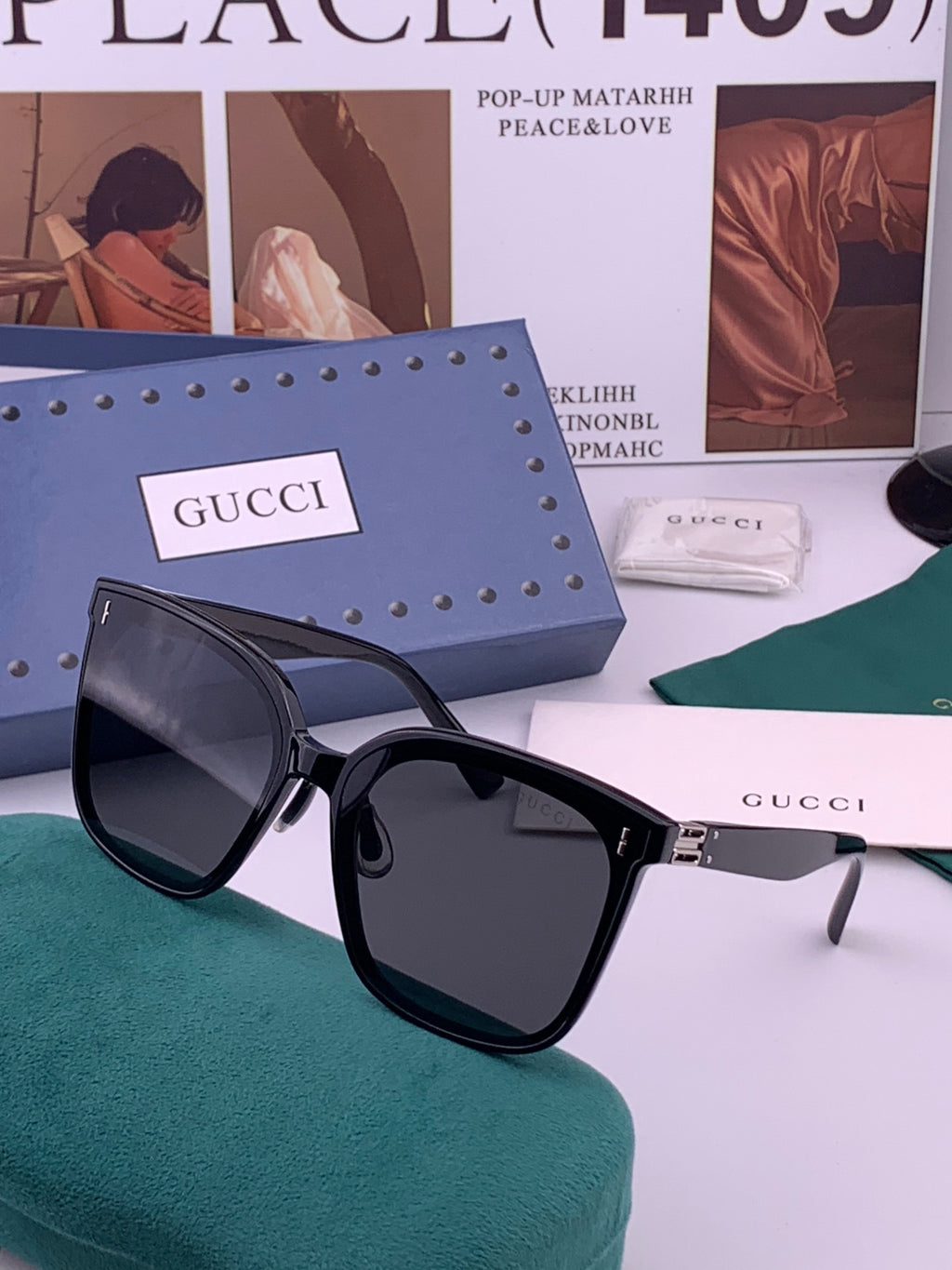 Gucci G60 Polarized Square Brown Lens Sunglasses for Men & Women - 357856 - detail image 2