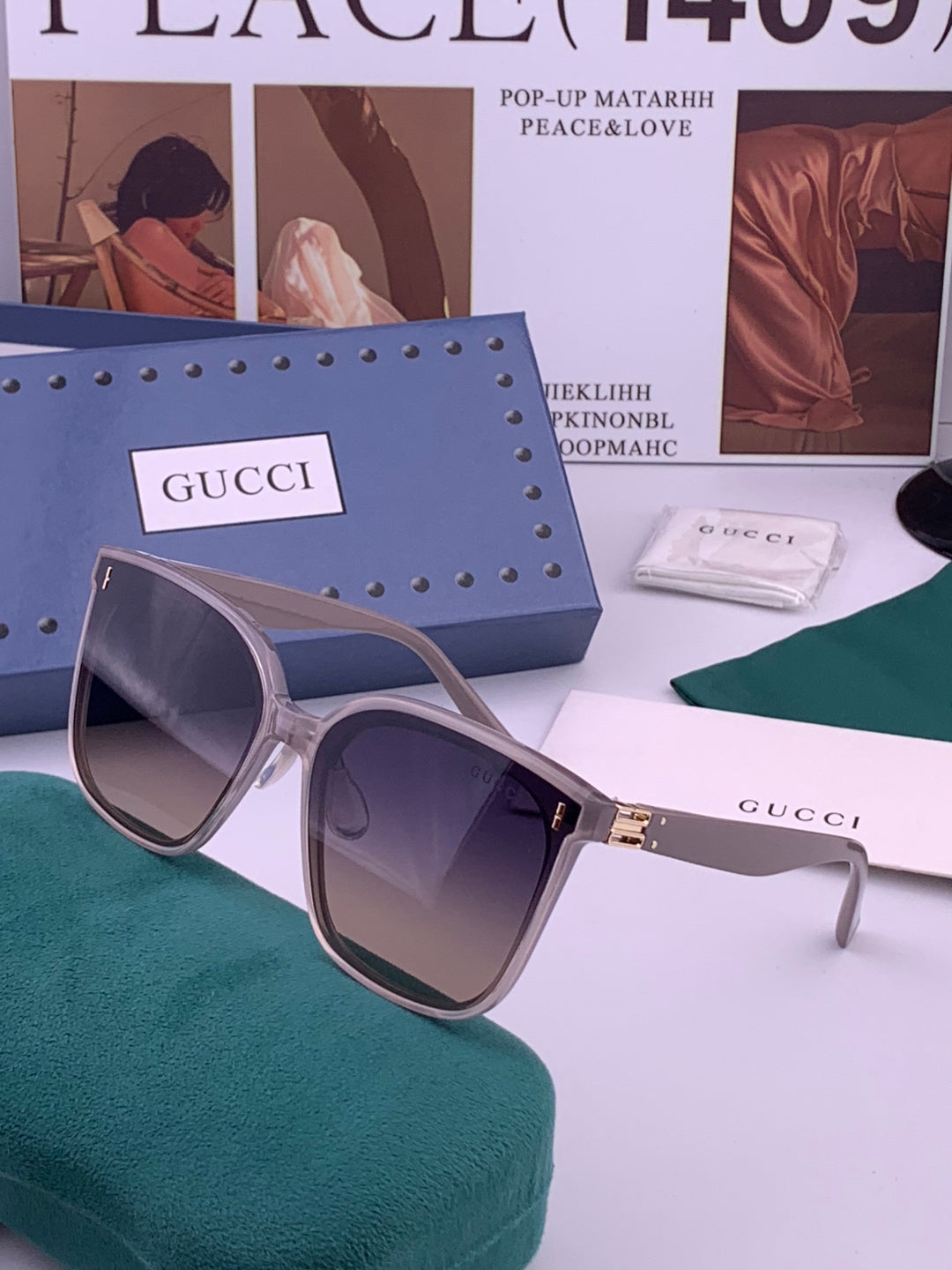 Gucci G60 Polarized Square Brown Lens Sunglasses for Men & Women - 357855 - detail image 2