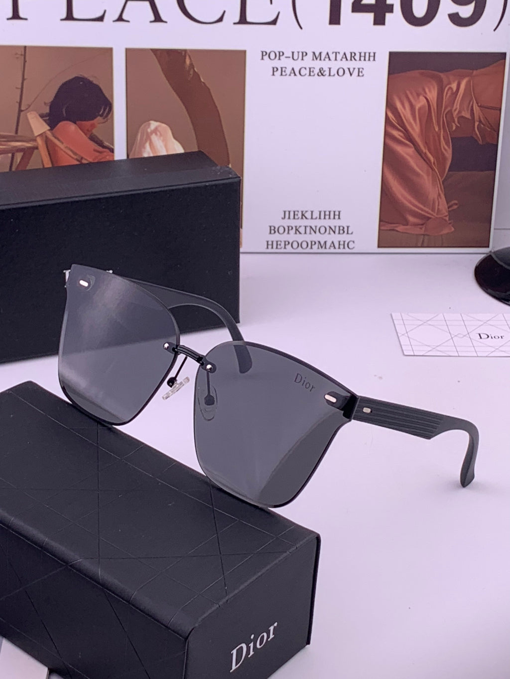 Dior CD5151 Acetate Fashion Black Lens Sunglasses for Men & Women - 358244 - detail image 2