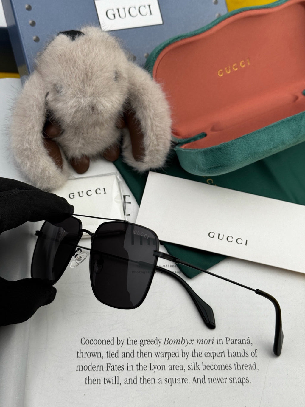 Gucci G4203 Polarized Aviator Gold Lens Sunglasses for Men & Women - 357859 - detail image 6
