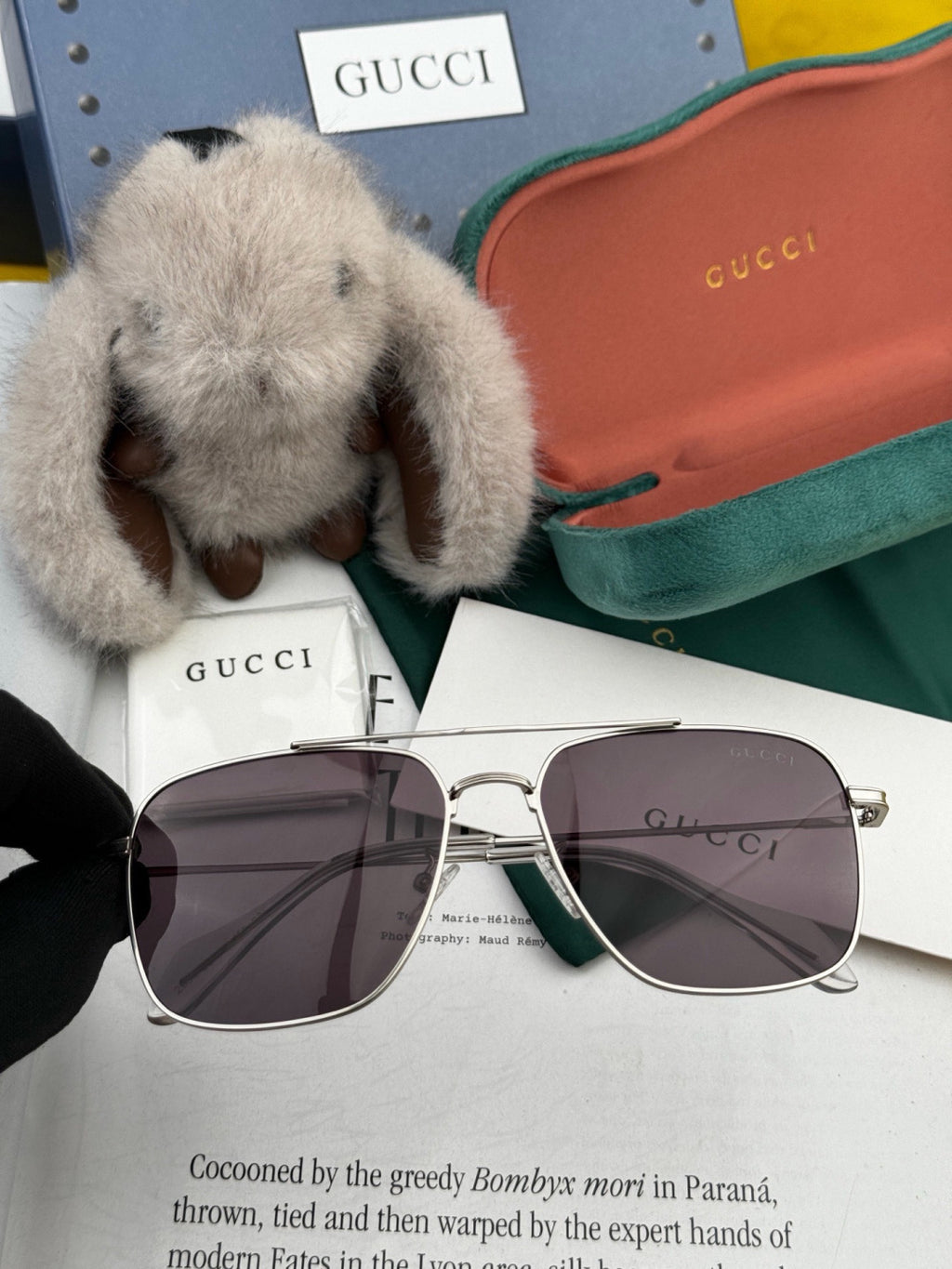 Gucci G4203 Polarized Aviator Gold Lens Sunglasses for Men & Women - 357859 - detail image 2