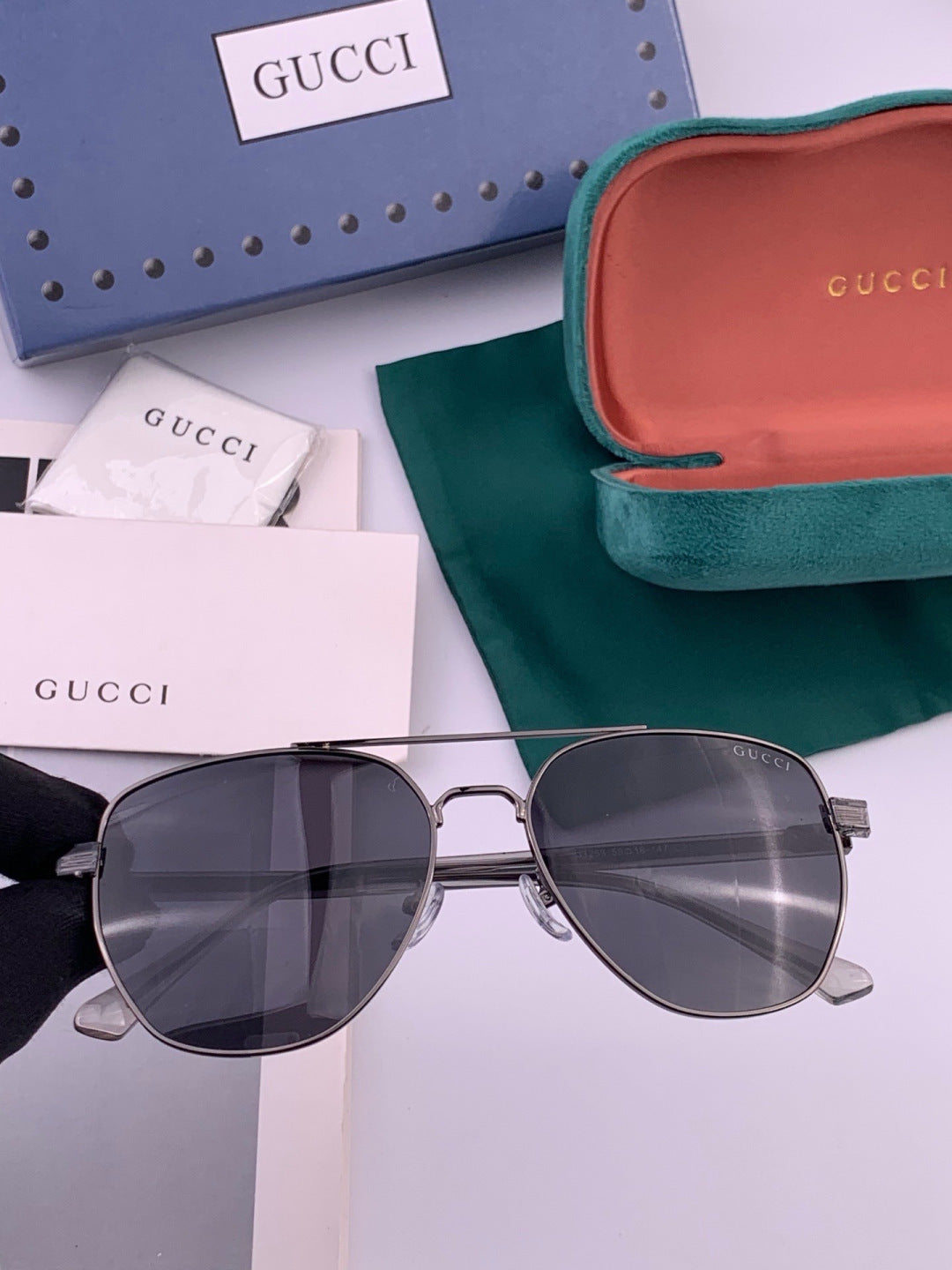 Gucci G9325 Polarized Aviator Black Lens Sunglasses for Men & Women - 357861 - detail image 2
