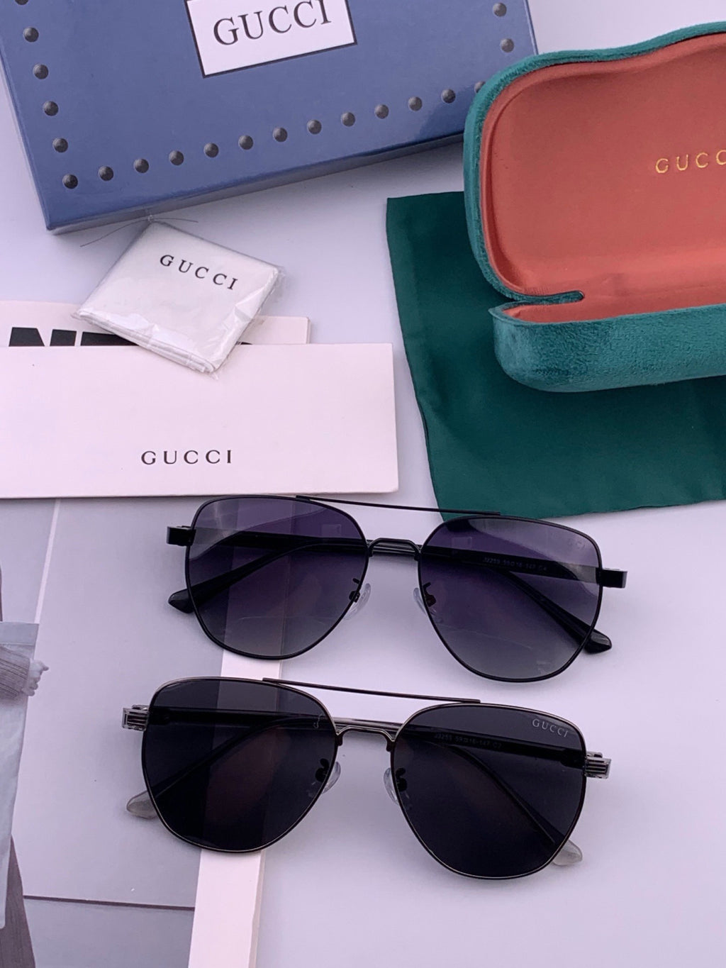 Gucci G9325 Polarized Aviator Black Lens Sunglasses for Men & Women - 357861 - detail image 7