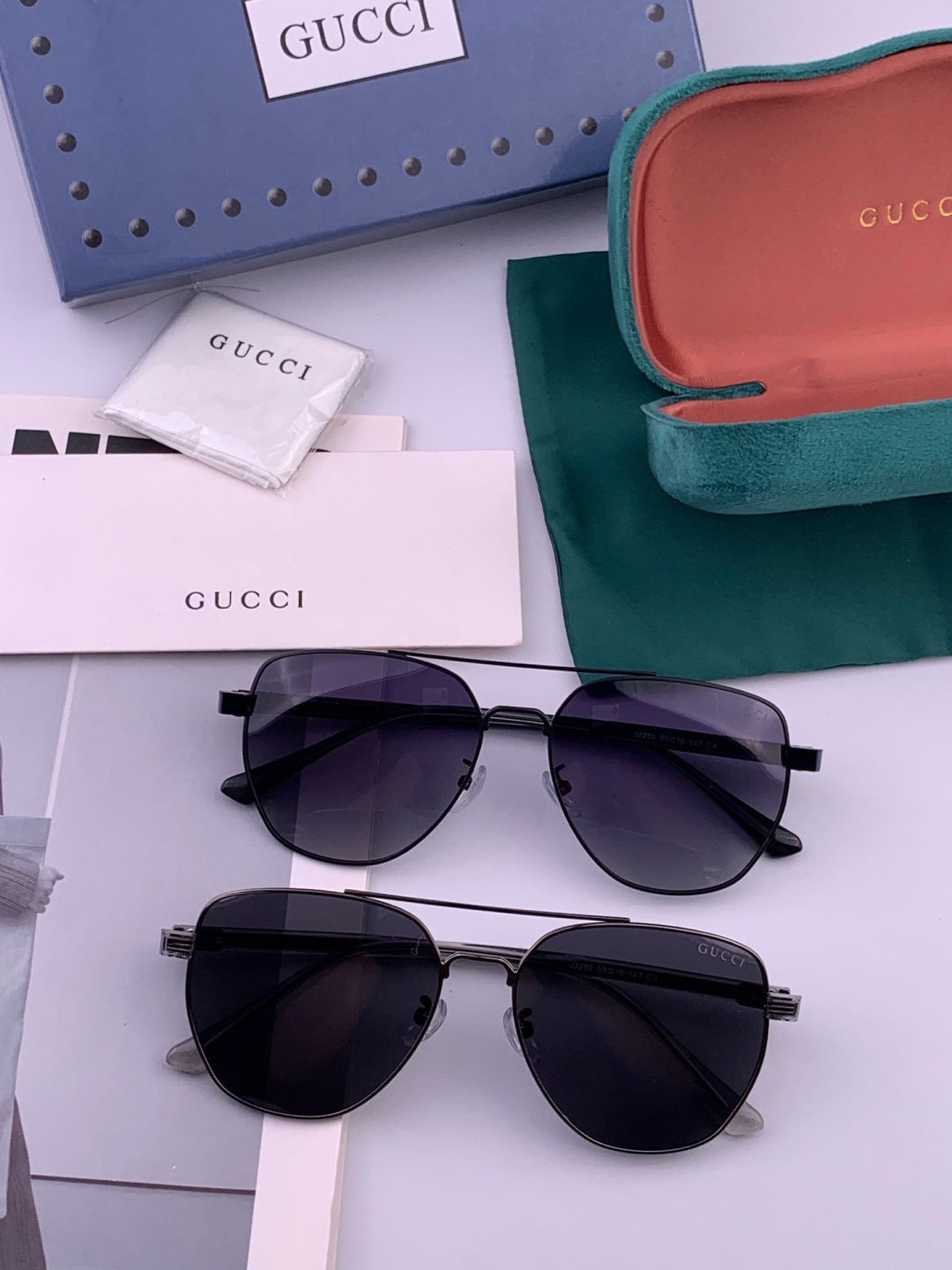 Gucci G9325 Polarized Aviator Black Lens Sunglasses for Men & Women - 357861 - detail image 7