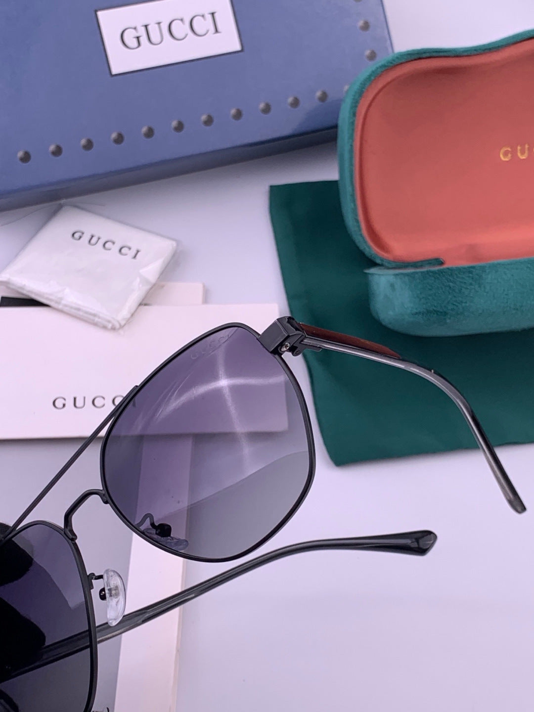 Gucci G9325 Polarized Aviator Black Lens Sunglasses for Men & Women - 357861 - detail image 5