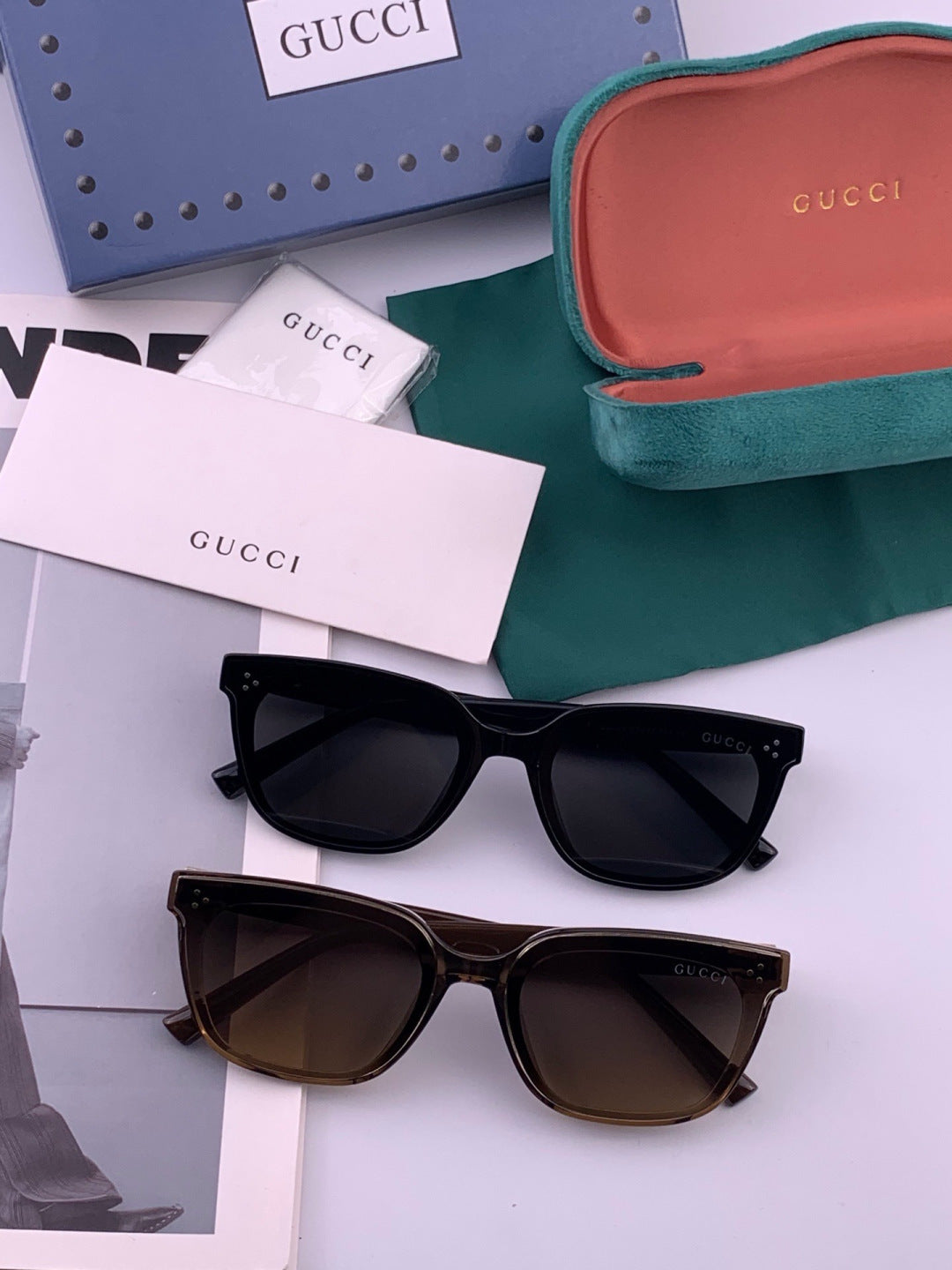 Gucci G6761 Polarized Square Black Lens Sunglasses for Men & Women - 357816 - detail image 6