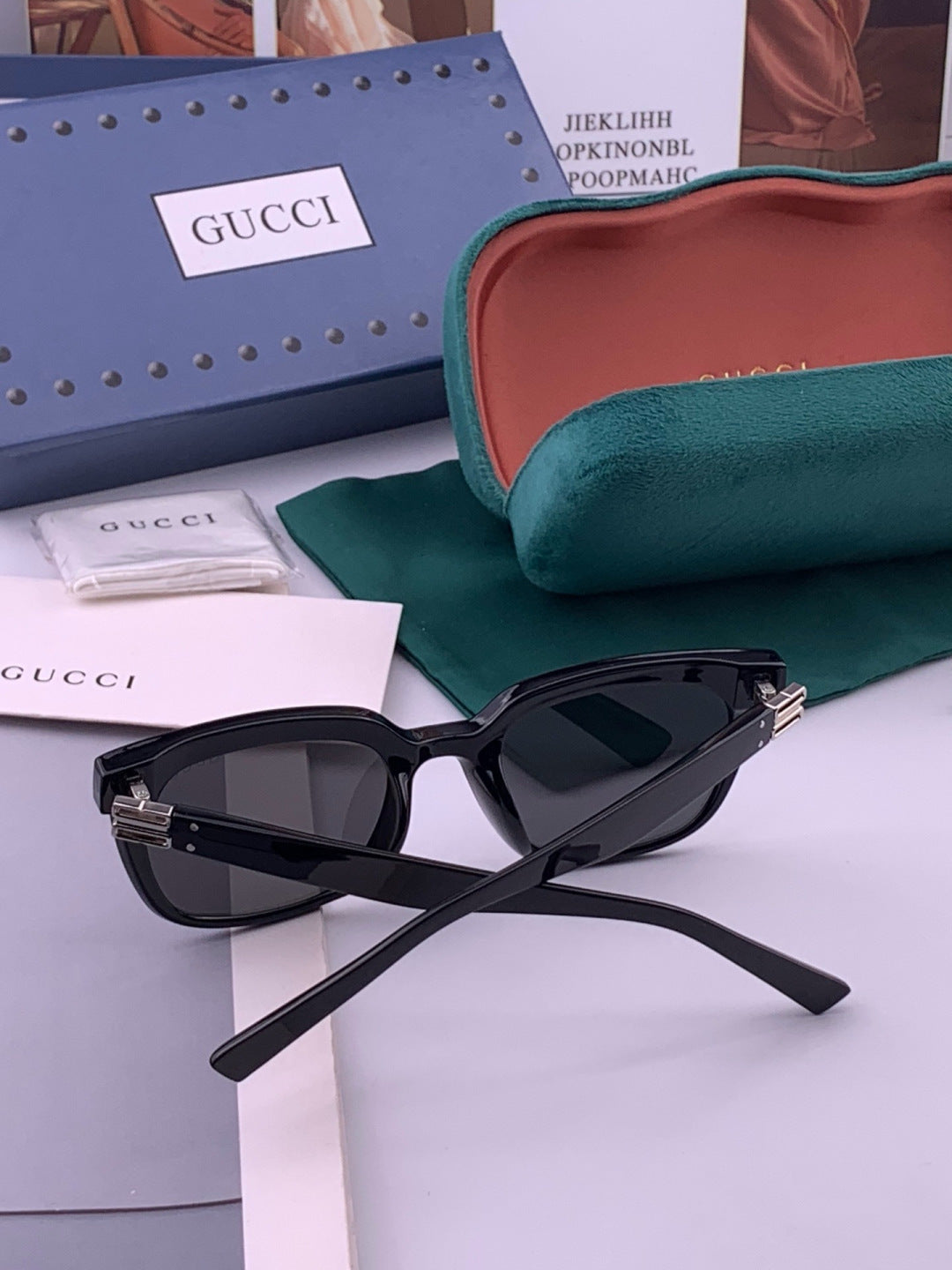 Gucci G6761 Polarized Square Pink Lens Sunglasses for Men & Women - 357817 - detail image 6