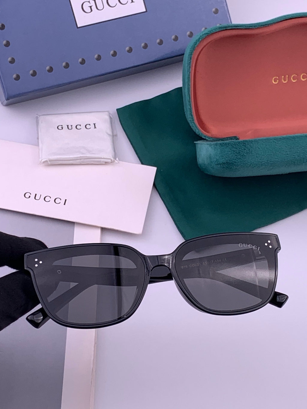 Gucci G6761 Polarized Square Pink Lens Sunglasses for Men & Women - 357817