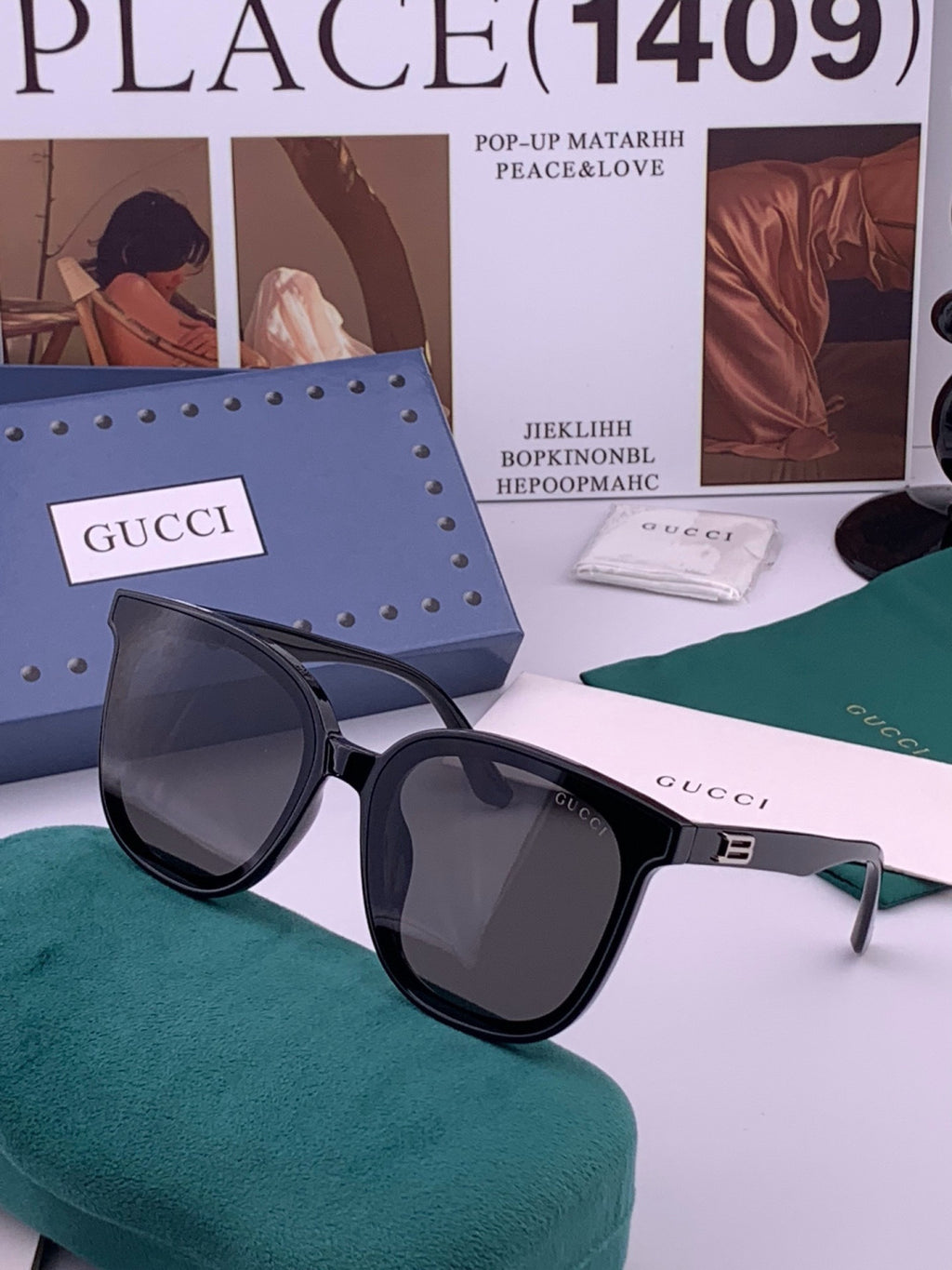 Gucci G6233 Polarized Square Gold Lens Sunglasses for Men & Women - 357818 - detail image 2