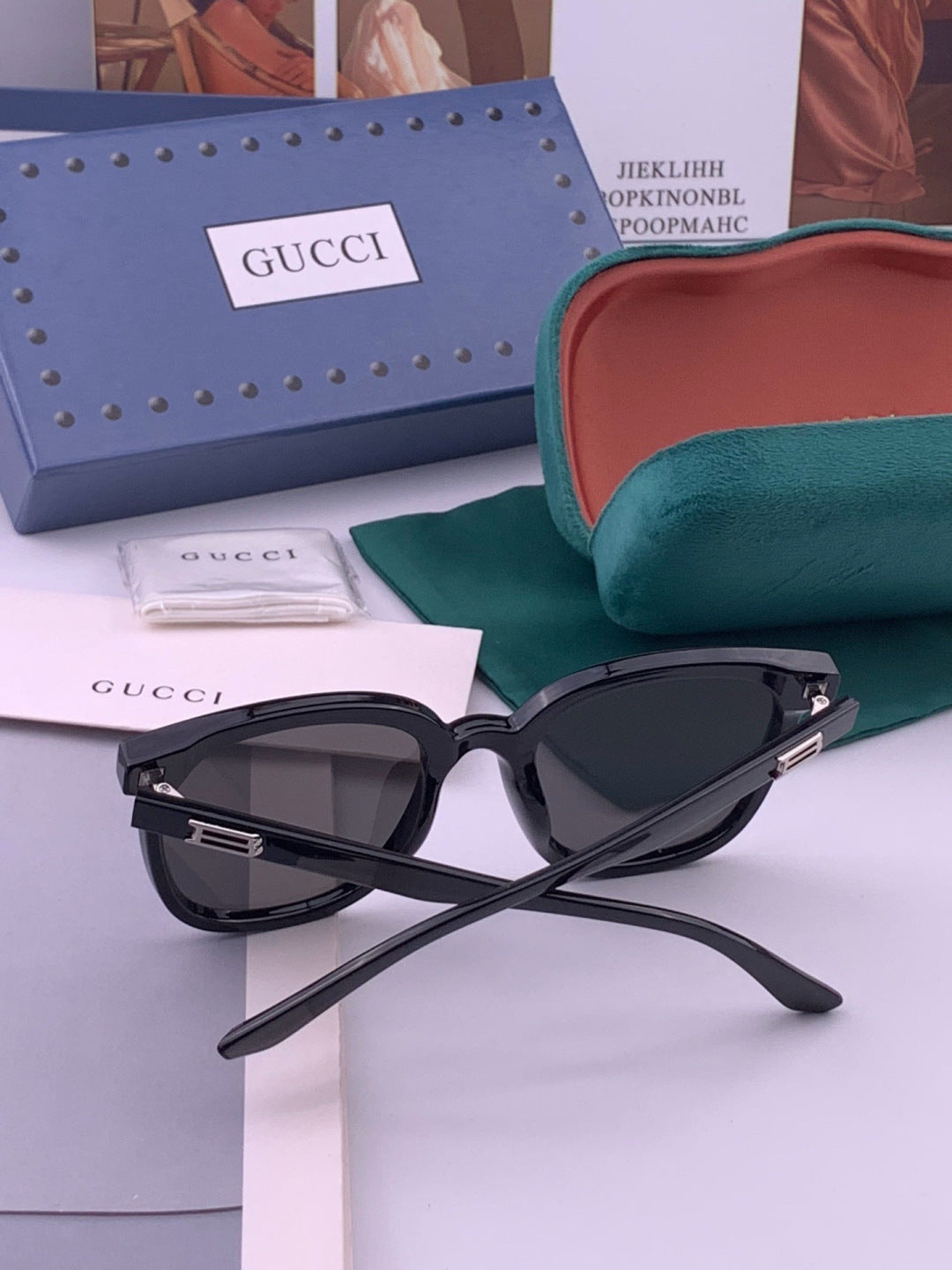 Gucci G6233 Polarized Square Gold Lens Sunglasses for Men & Women - 357818 - detail image 6