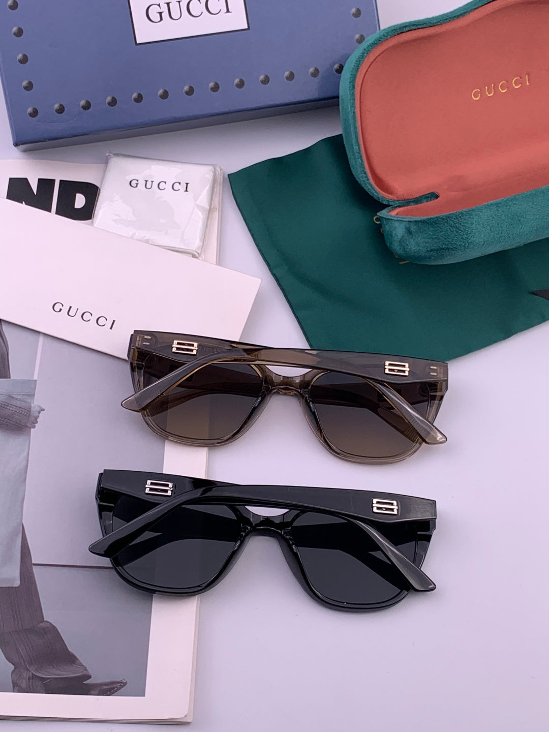 Gucci G9761 Polarized Square Black Lens Sunglasses for Men & Women - 357819 - detail image 4