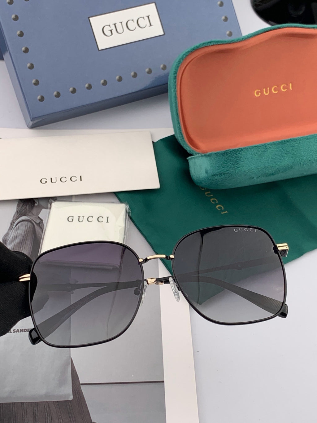 Gucci G2322 Polarized Round Red Lens Sunglasses for Men & Women - 357822 - detail image 4