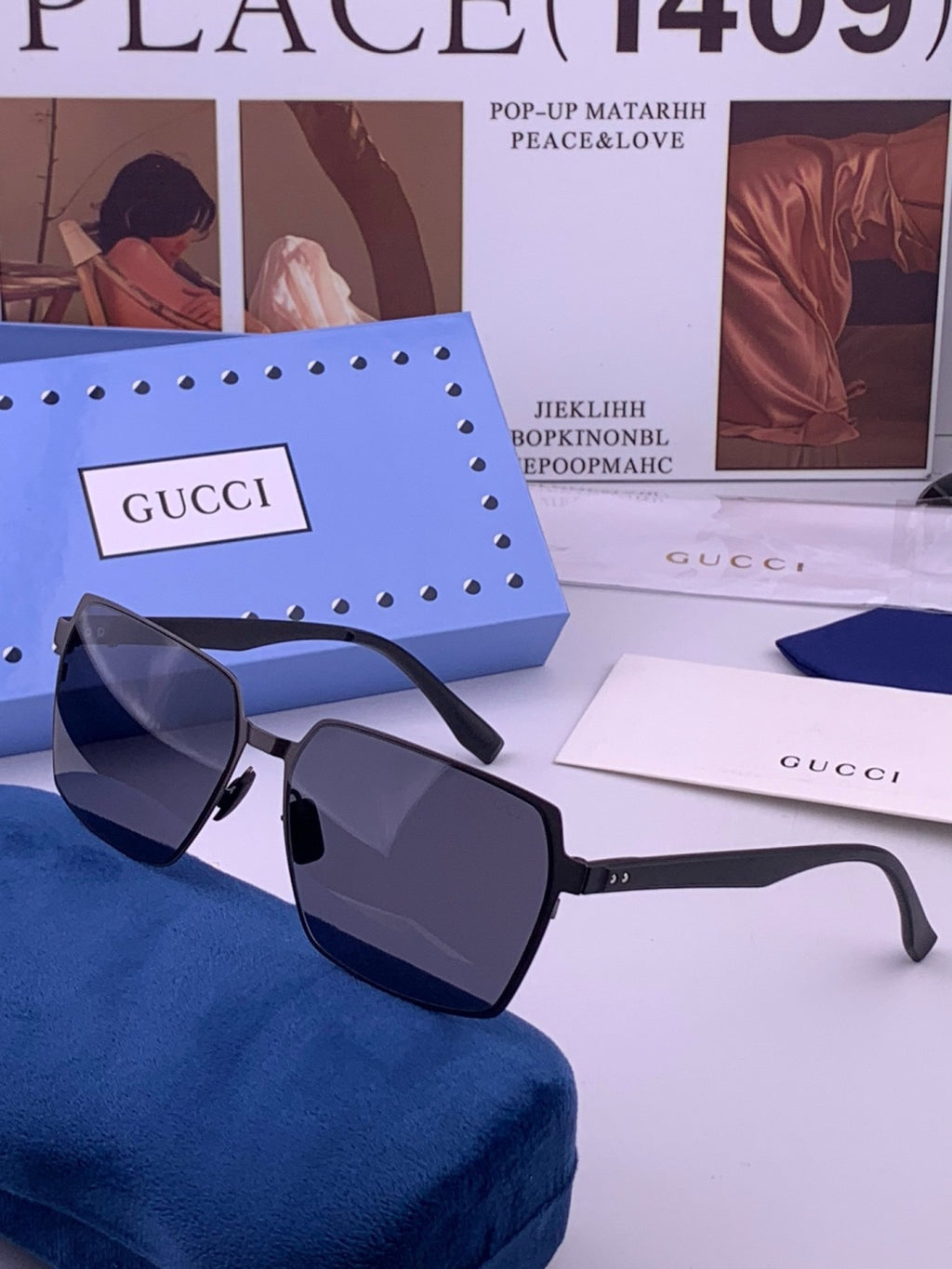 Gucci G5226 Fashion Gold Lens Sunglasses for Men & Women - 357836 - detail image 2