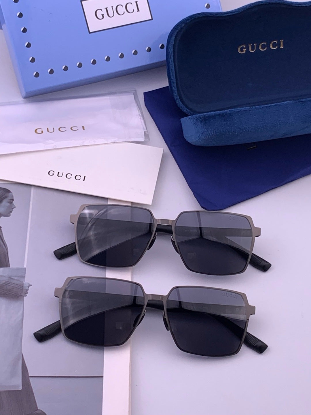 Gucci G5226 Fashion Gold Lens Sunglasses for Men & Women - 357836 - detail image 7