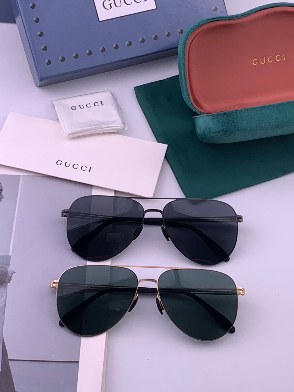 Gucci G1381 Fashion Gold Lens Sunglasses for Men & Women - 357842 - detail image 8