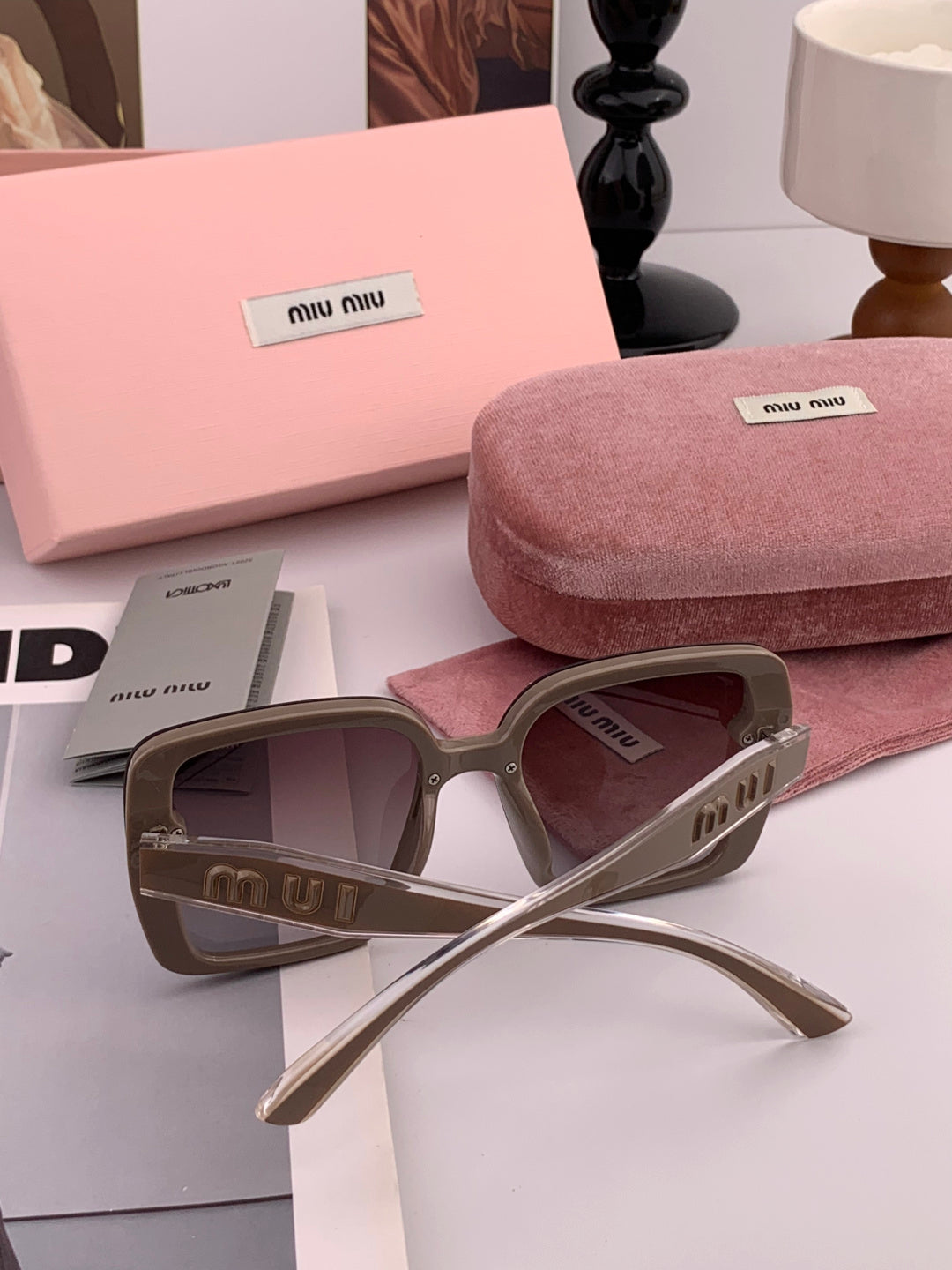 Miu Miu M5550 Fashion Black Lens Sunglasses for Men & Women - 358736 - detail image 5