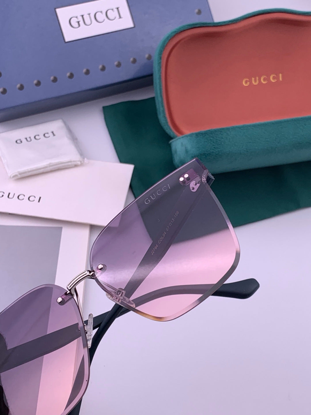 Gucci G4279 Square Brown Lens Sunglasses for Men & Women - 357806 - detail image 5