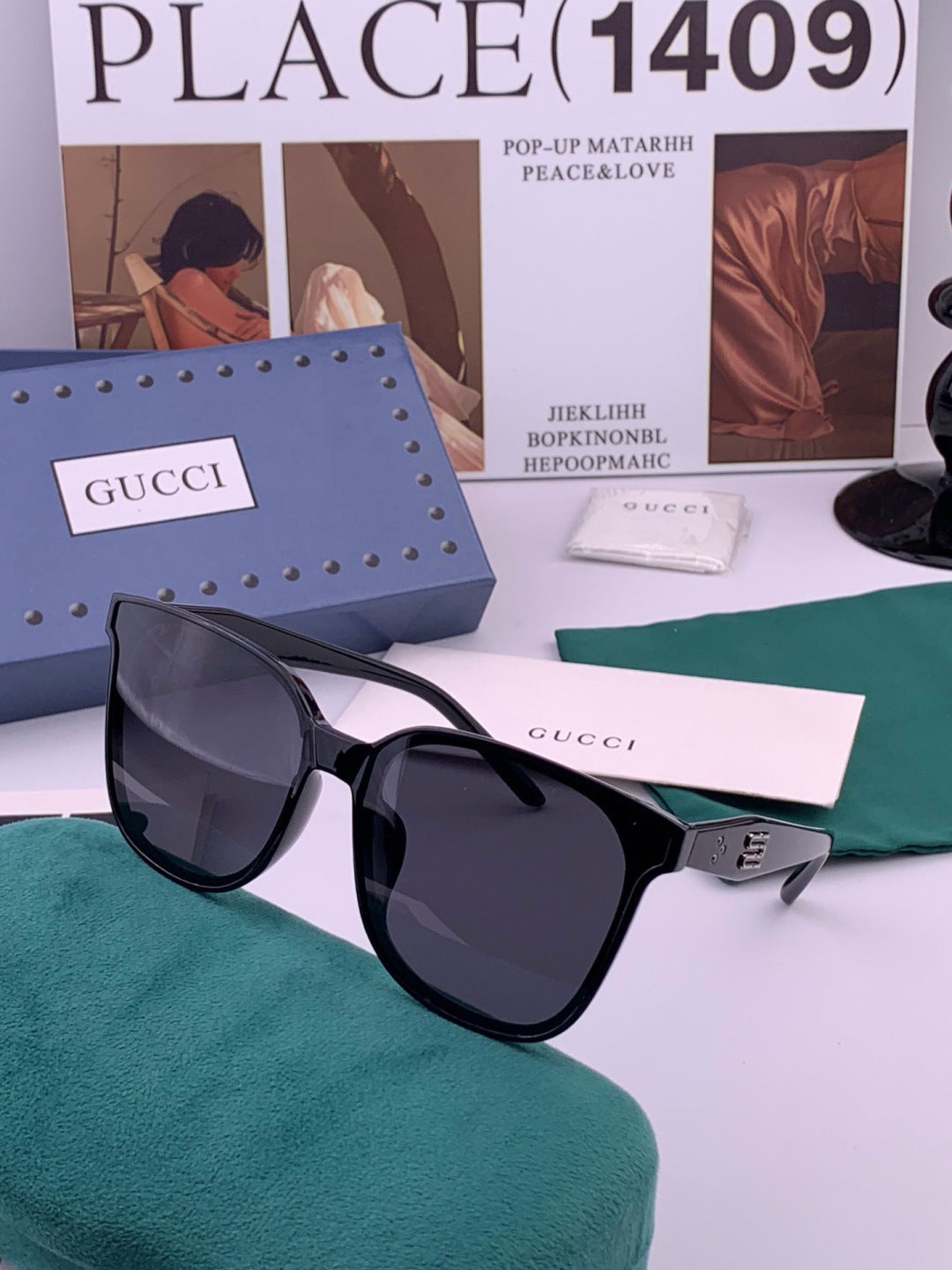 Gucci G12041 Polarized Fashion Gold Lens Sunglasses for Women - 357815 - detail image 3