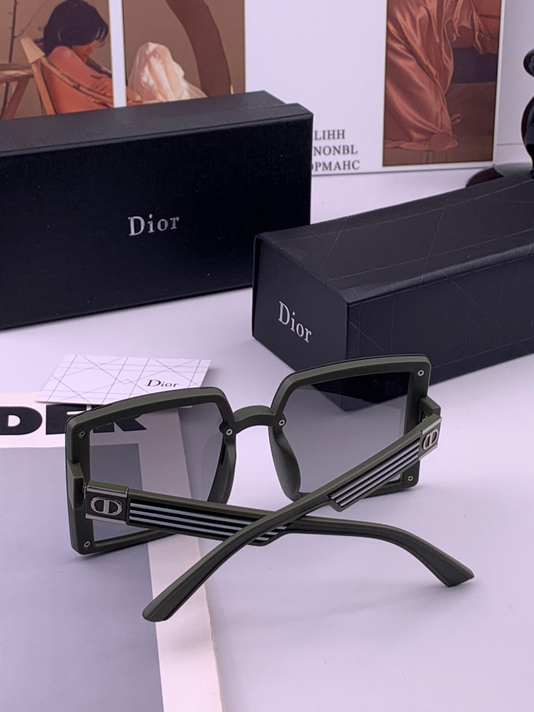 Dior D1297 Polarized Square Gold Lens Sunglasses for Men & Women - 358232 - detail image 7
