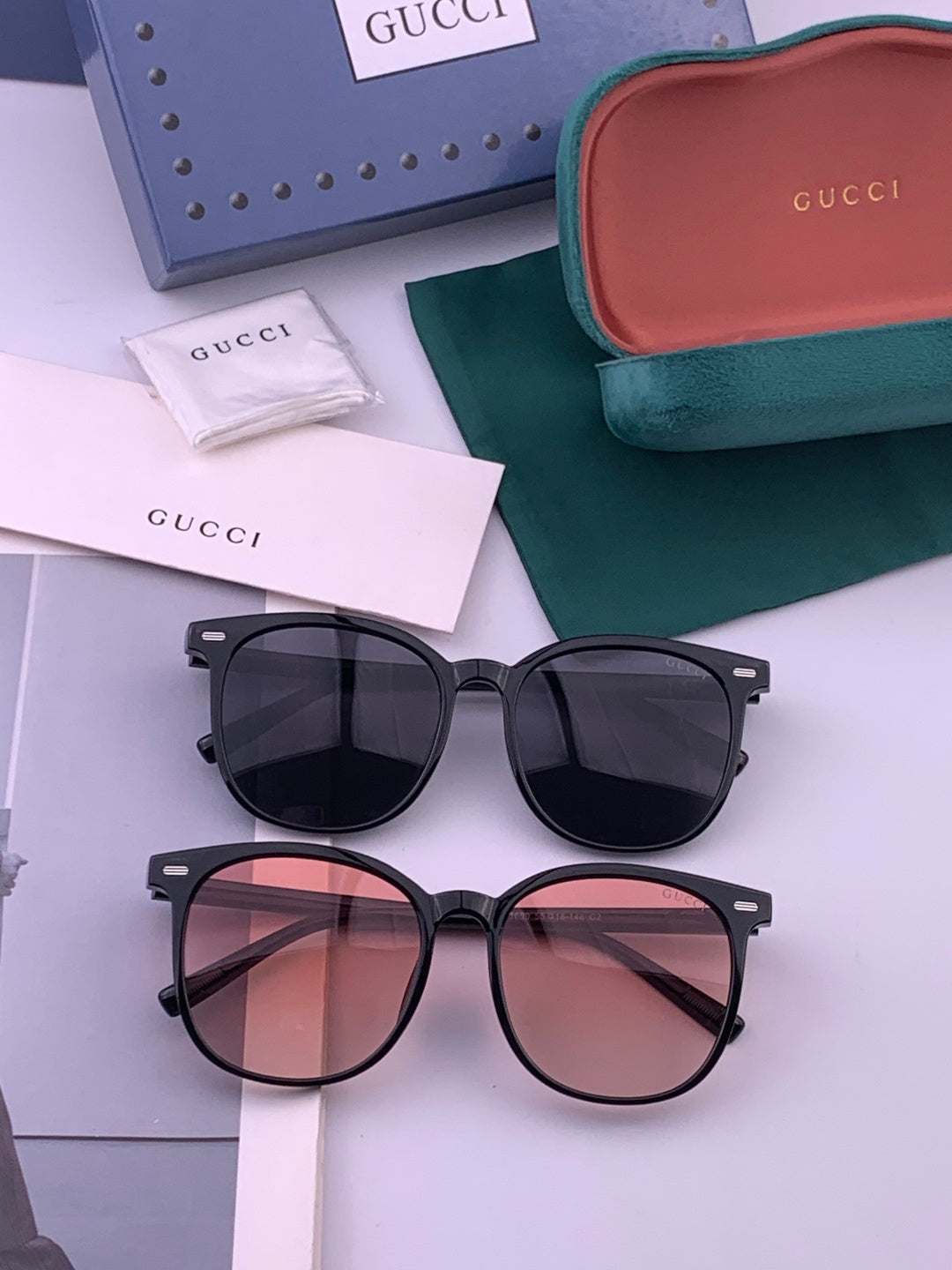 Gucci G9369 Polarized Round Black Lens Sunglasses for Men & Women - 357787 - detail image 7