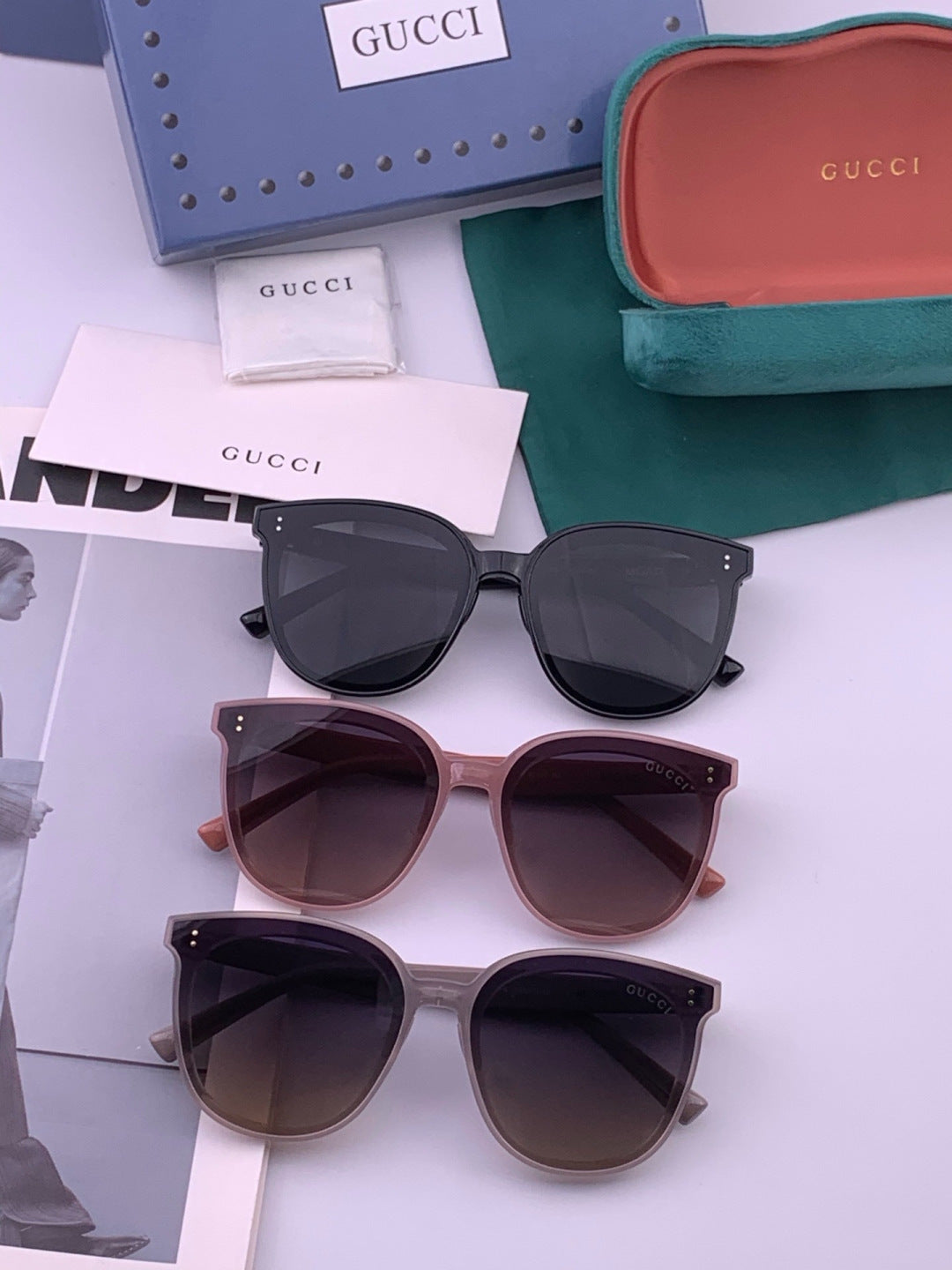 Gucci G20 Polarized Square Black Lens Sunglasses for Men & Women - 371616 - detail image 7