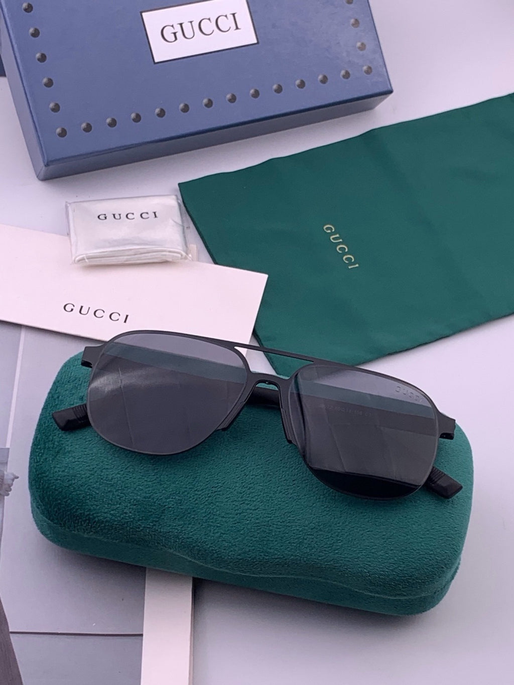 Gucci G2807 Polarized Aviator Black Lens Sunglasses for Men - 371625 - detail image 5
