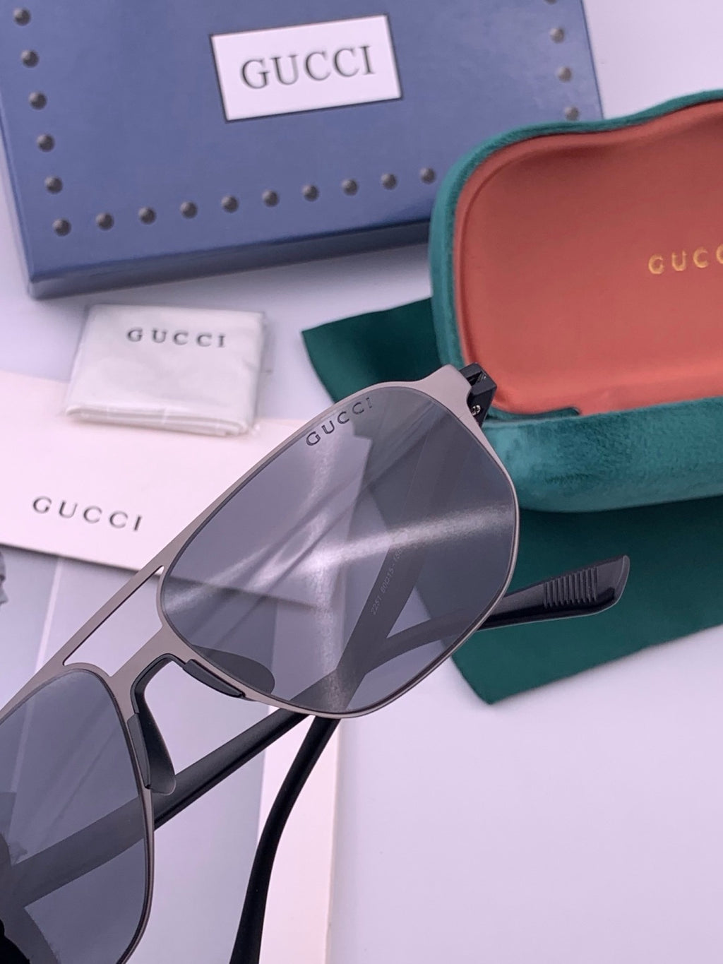 Gucci G1225 Polarized Aviator Brown Lens Sunglasses for Men - 371626 - detail image 6