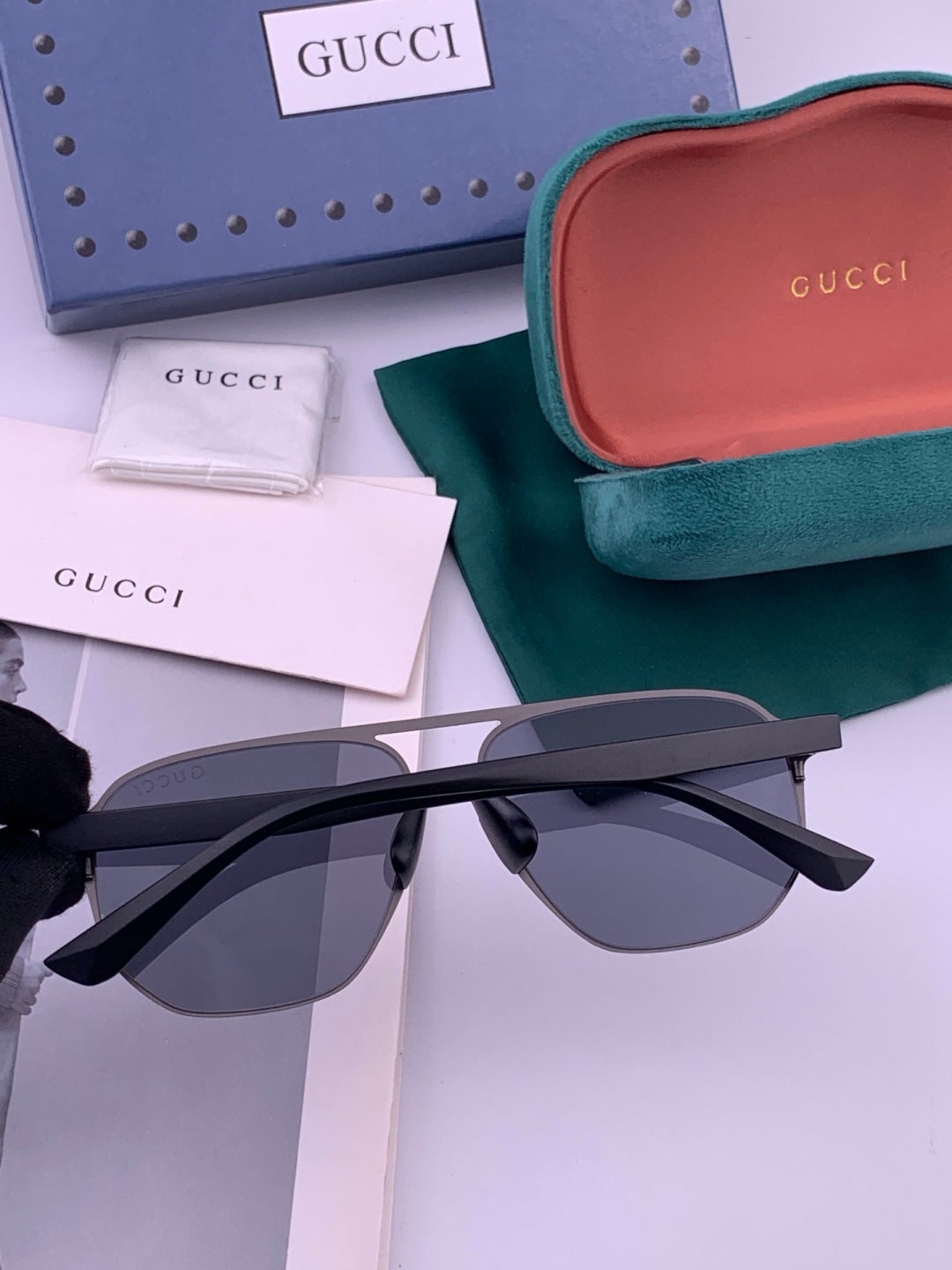 Gucci G1225 Polarized Aviator Brown Lens Sunglasses for Men - 371626 - detail image 4