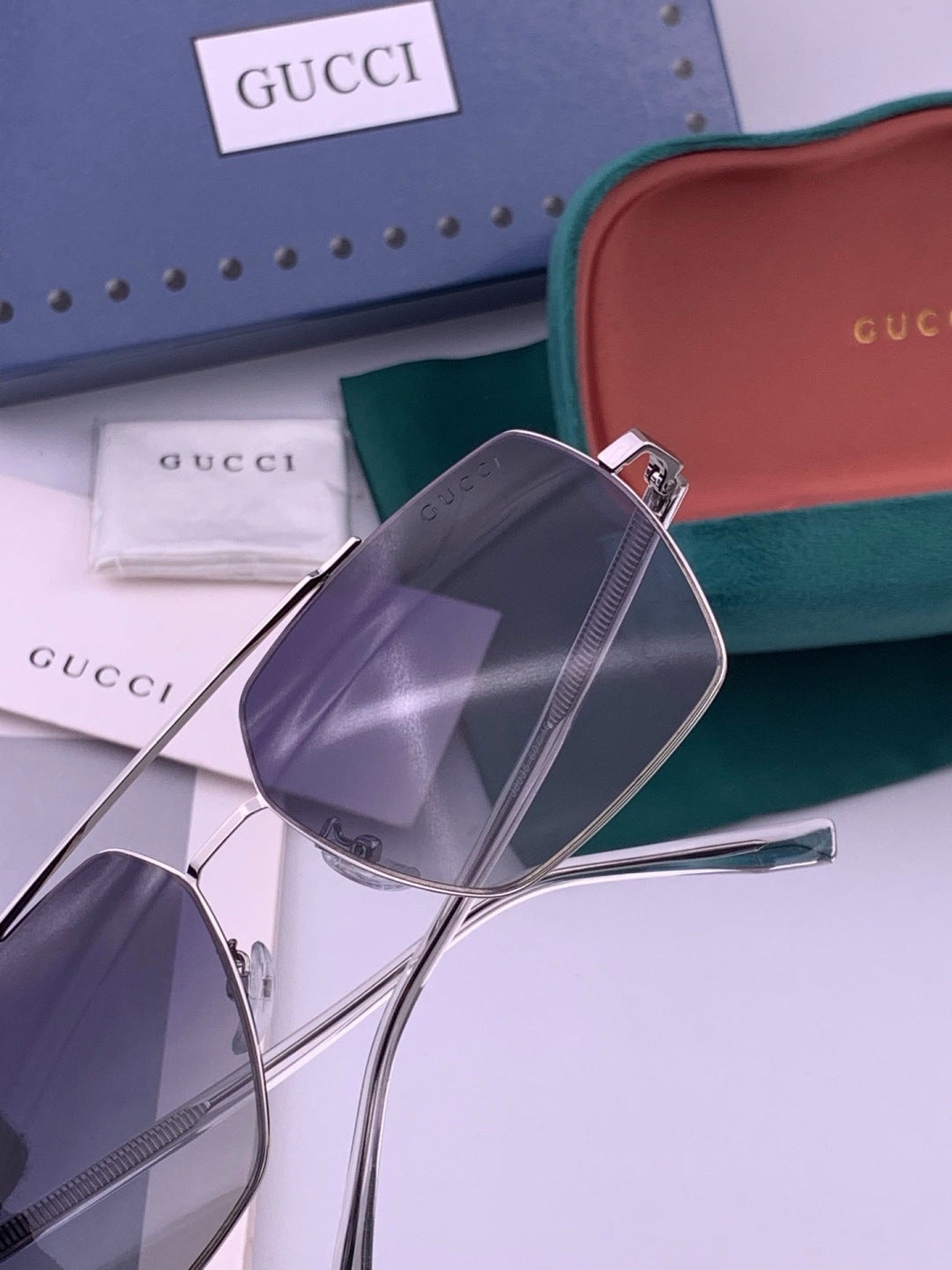 Gucci G5803 Polarized Aviator Black Lens Sunglasses for Men - 371630 - detail image 4