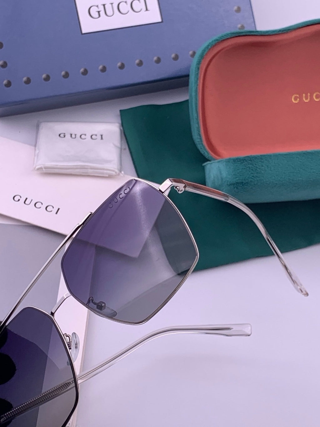 Gucci G5803 Polarized Aviator Black Lens Sunglasses for Men - 371630 - detail image 3