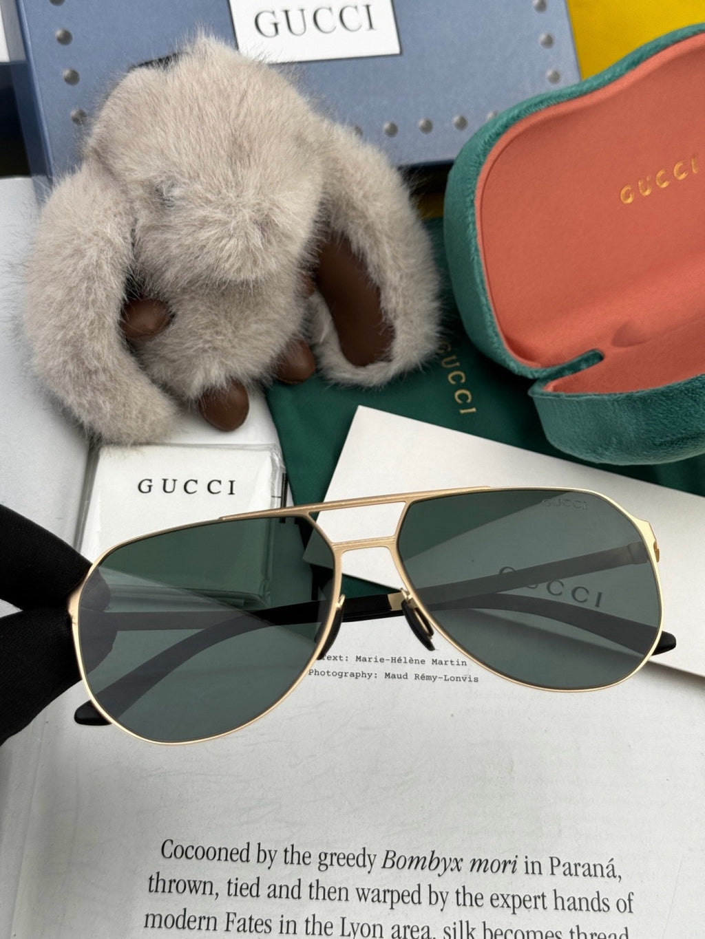 Gucci G2380 Polarized Aviator Gold Lens Sunglasses for Men - 371595 - detail image 2