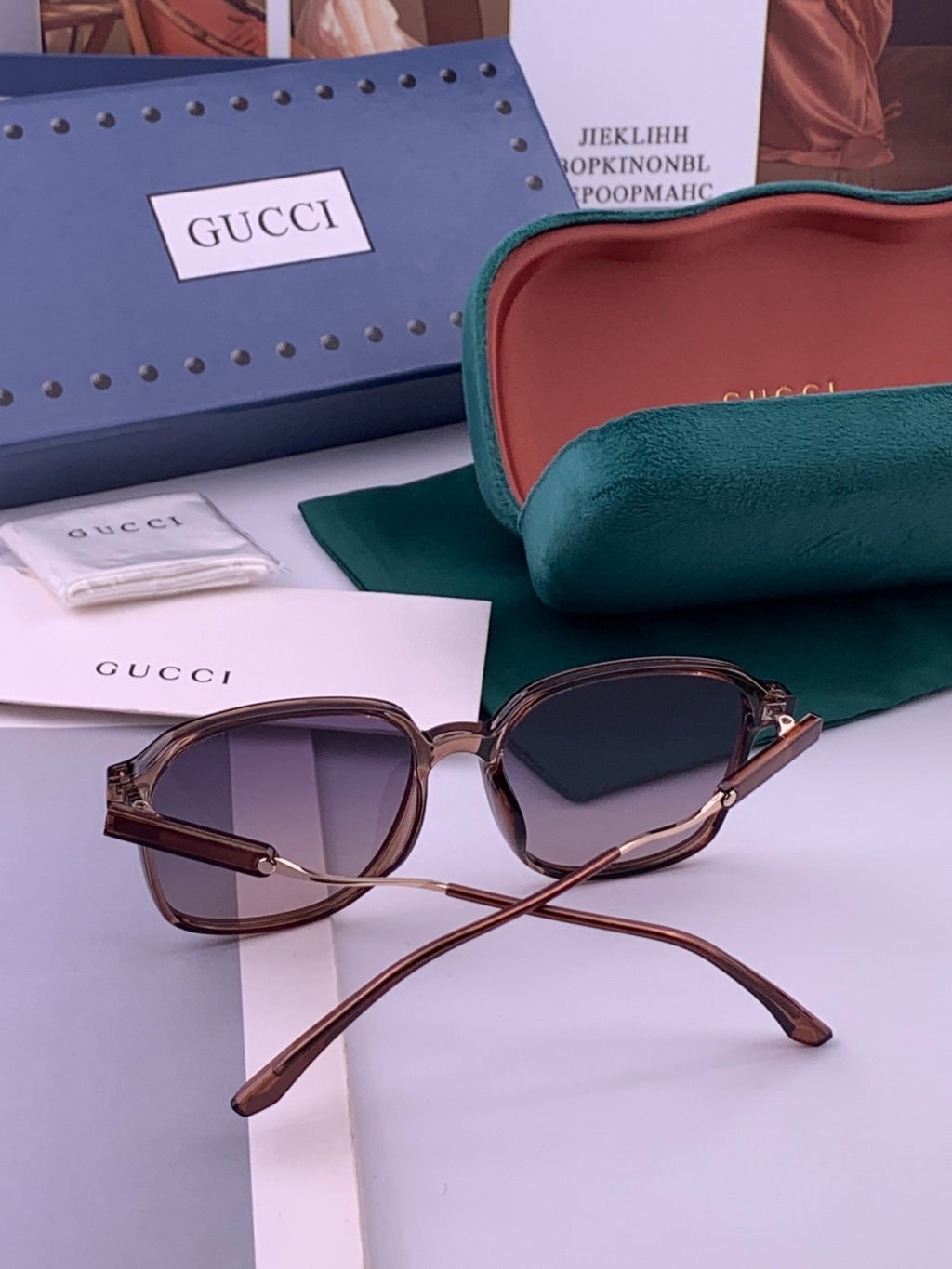 Gucci G7231 Metal Fashion Red Lens Sunglasses for Men & Women - 371606 - detail image 5