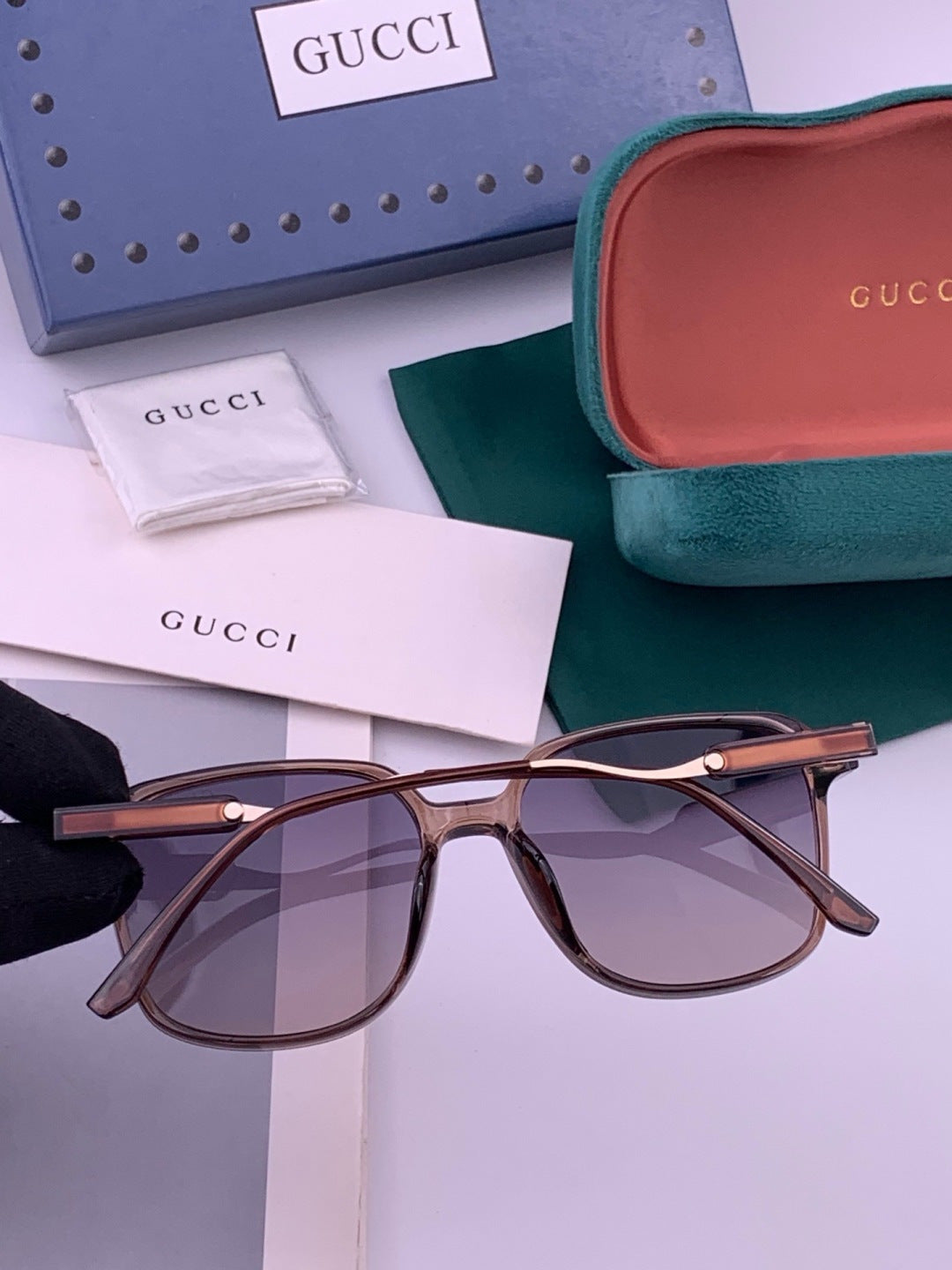 Gucci G7231 Metal Fashion Red Lens Sunglasses for Men & Women - 371606 - detail image 6