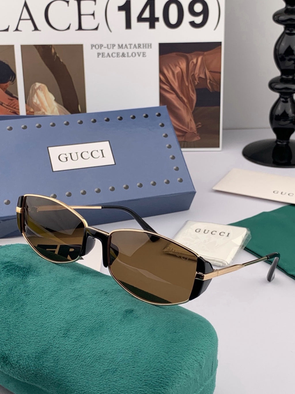 Gucci G2827 Polarized Oversized Red Lens Sunglasses for Men & Women - 371576 - detail image 5