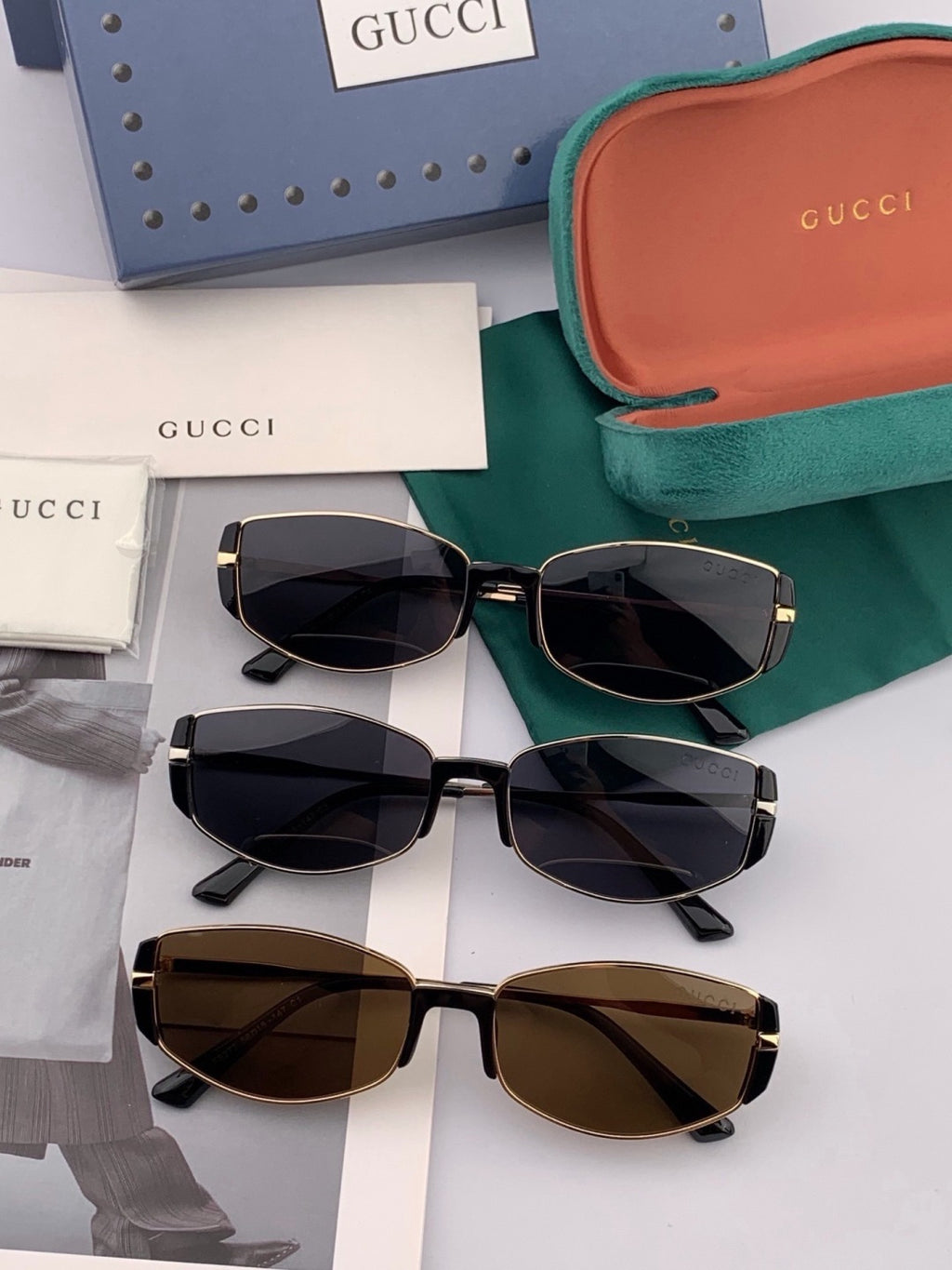Gucci G2827 Polarized Oversized Red Lens Sunglasses for Men & Women - 371576 - detail image 7