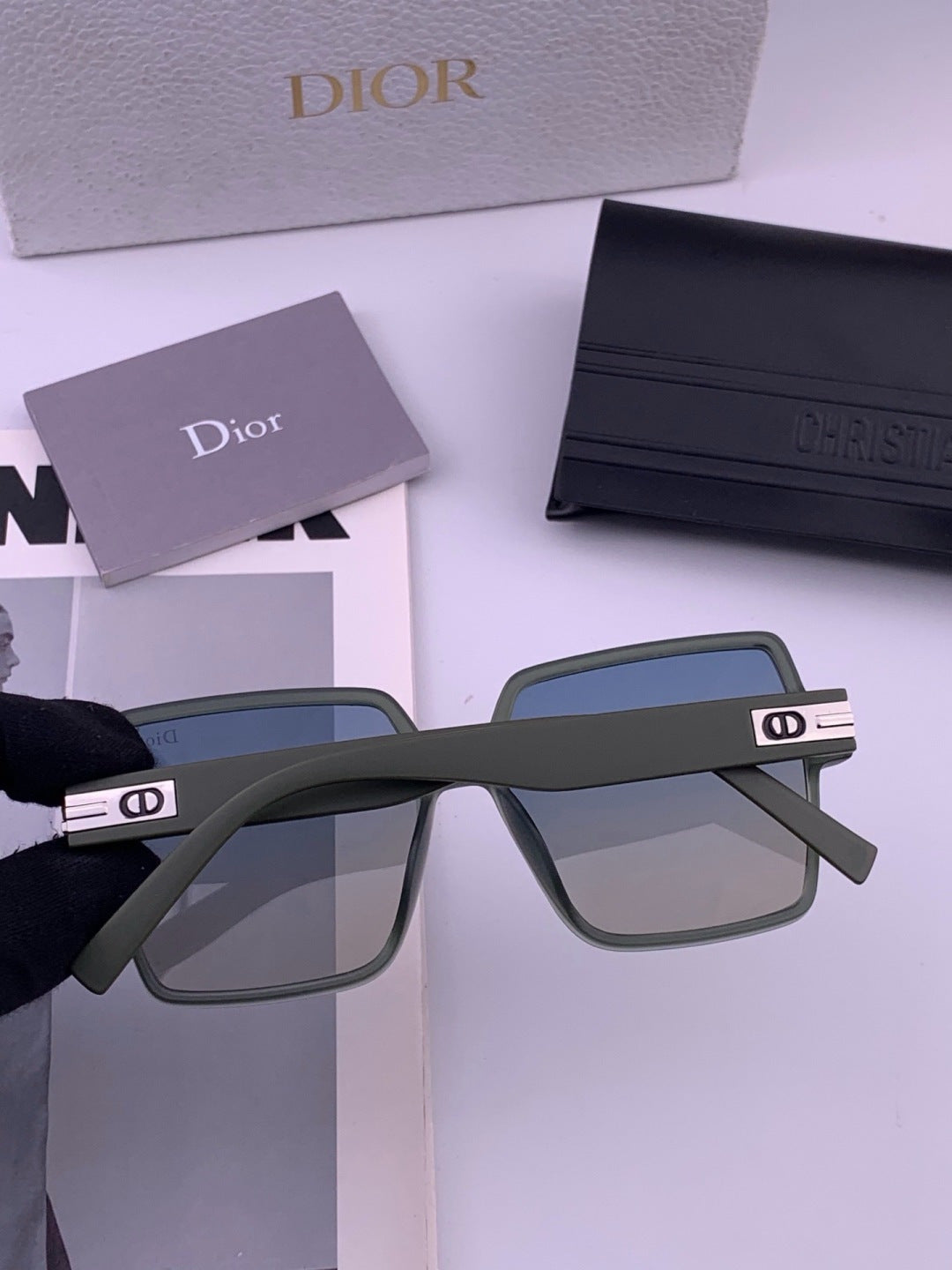Dior CD4780 Polarized Square Blue Lens Sunglasses for Women - 371920 - detail image 5