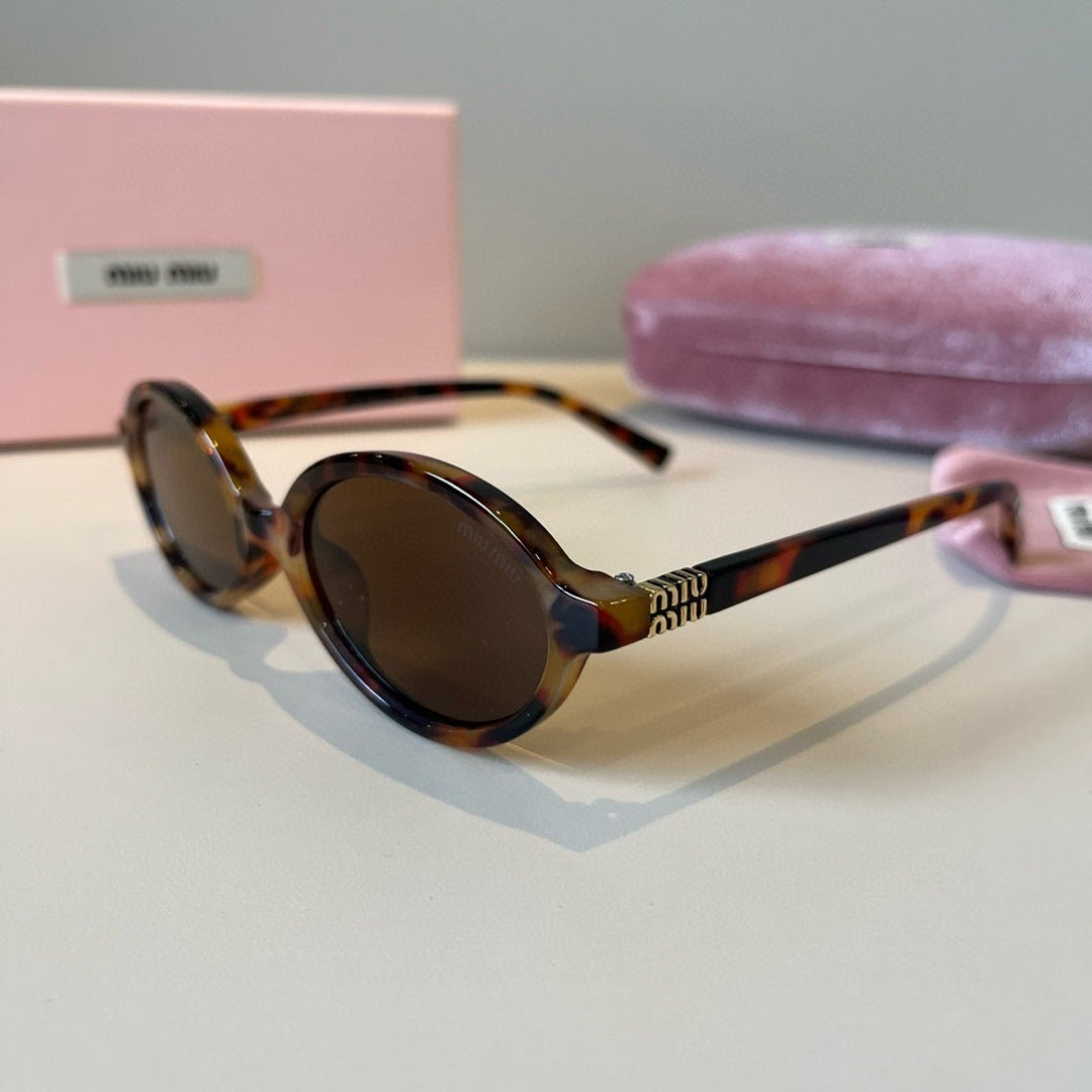 Miu Miu Round Brown Lens Sunglasses for Men & Women - 372418 - detail image 3