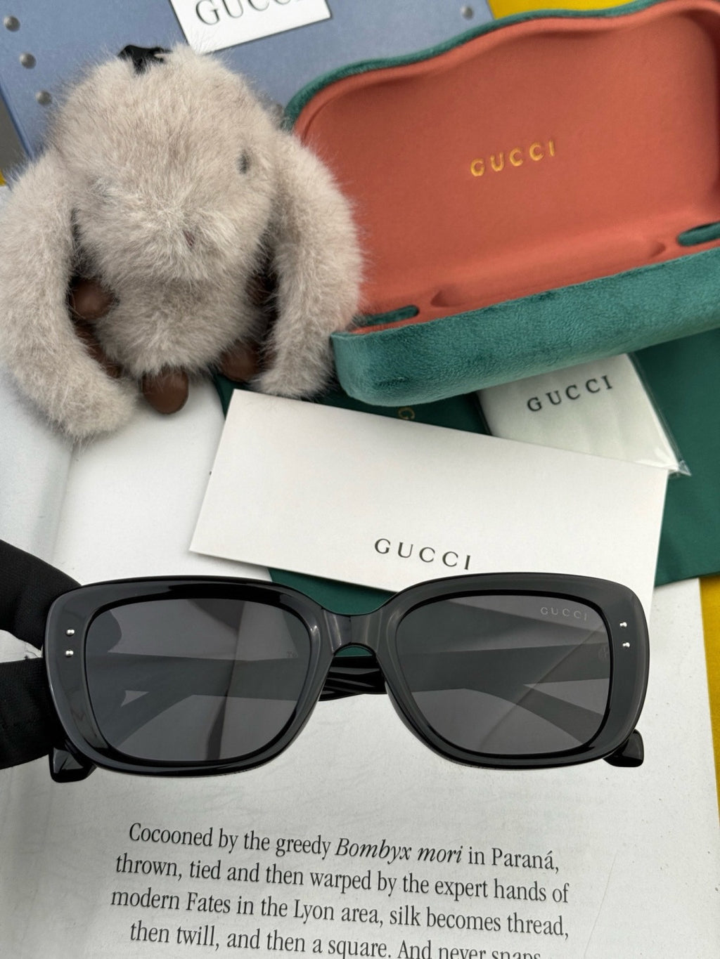 Gucci G5906 Polarized Square Black Lens Sunglasses for Men & Women - 371468