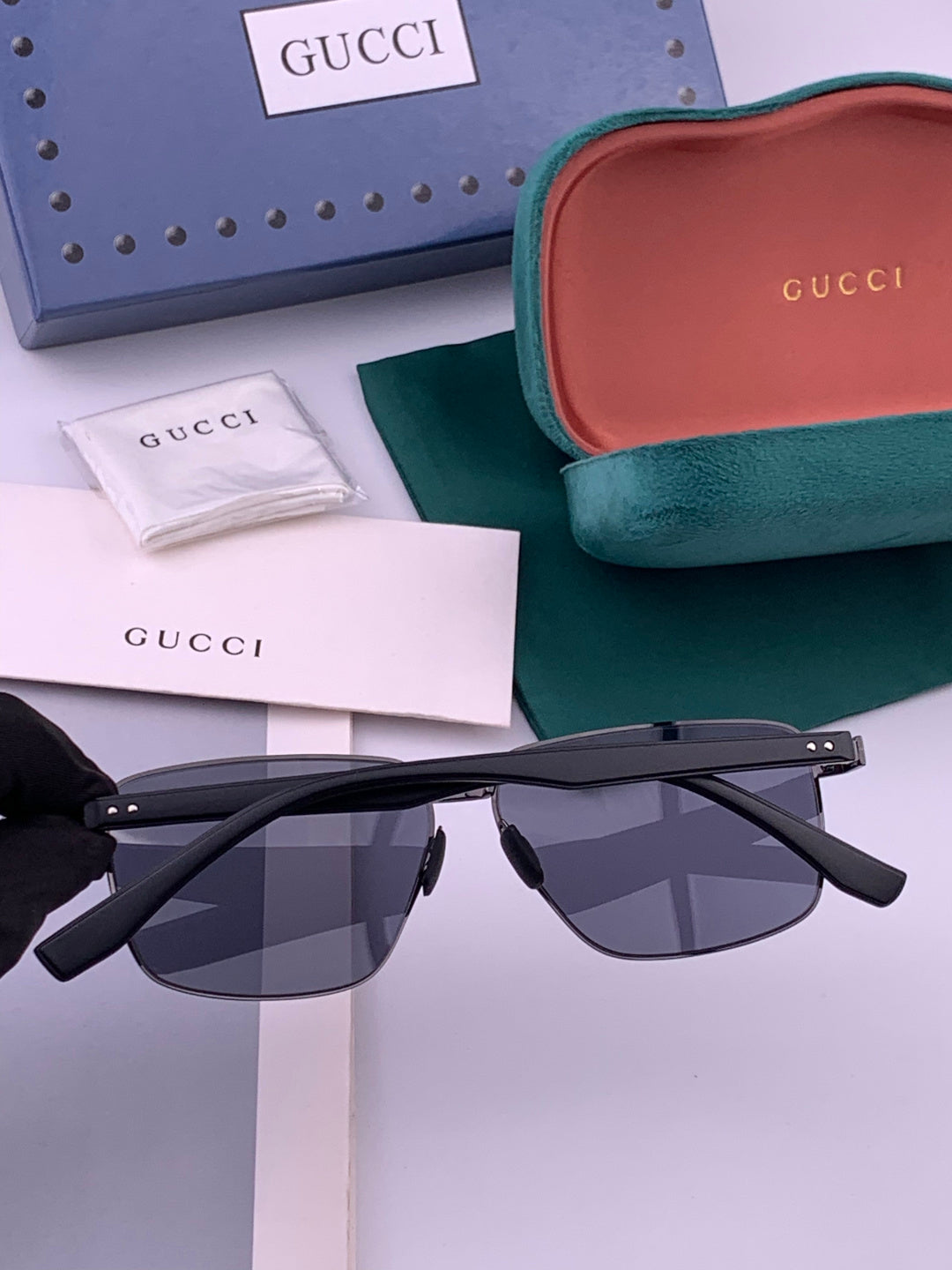 Gucci G7226 Polarized Aviator Gold Lens Sunglasses for Men - 371661 - detail image 6