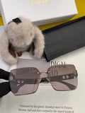 Dior D3550 Square Black Lens Sunglasses for Men & Women - 371913