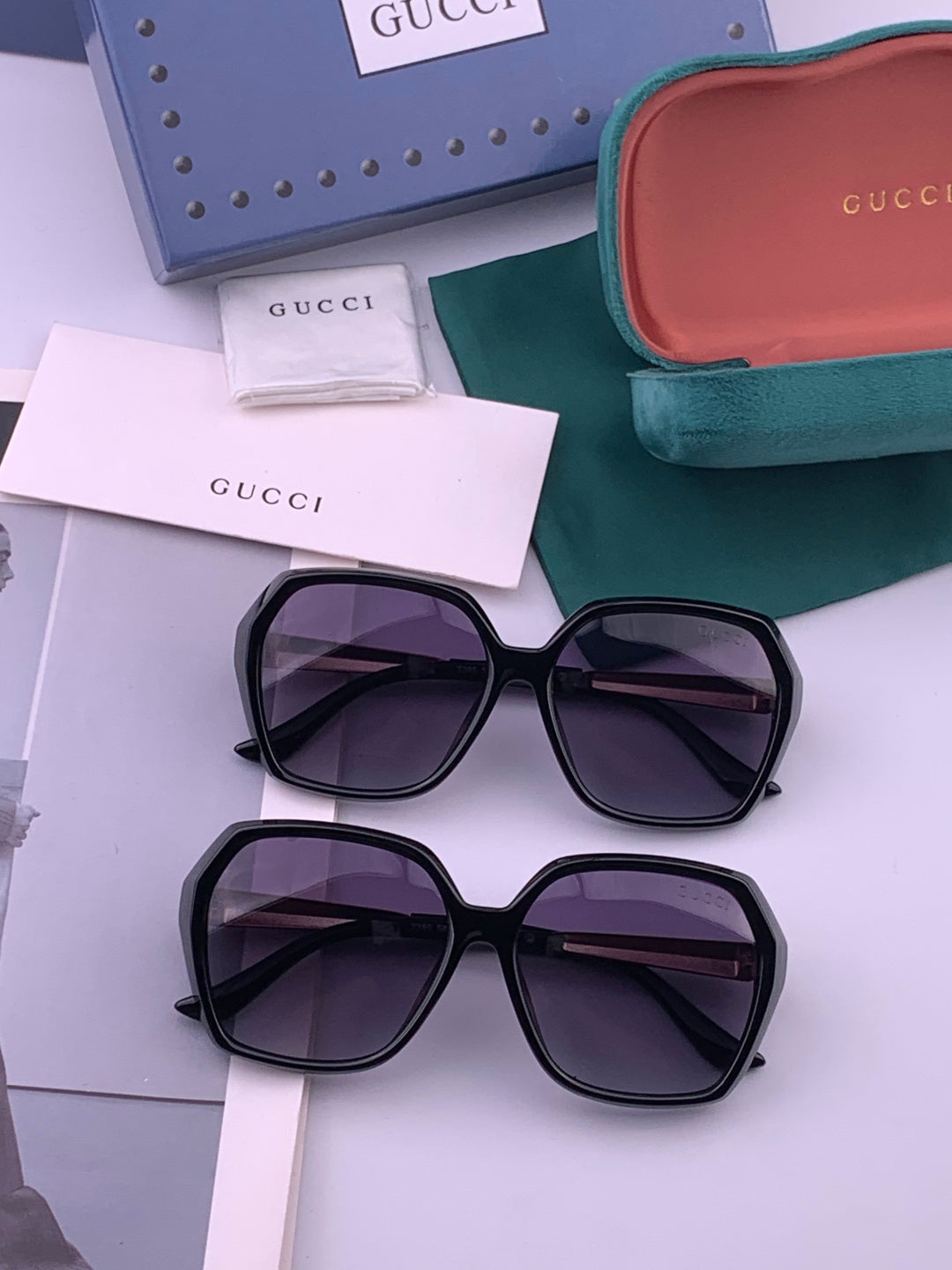Gucci G5339 Polarized Round Brown Lens Sunglasses for Women - 371535 - detail image 7