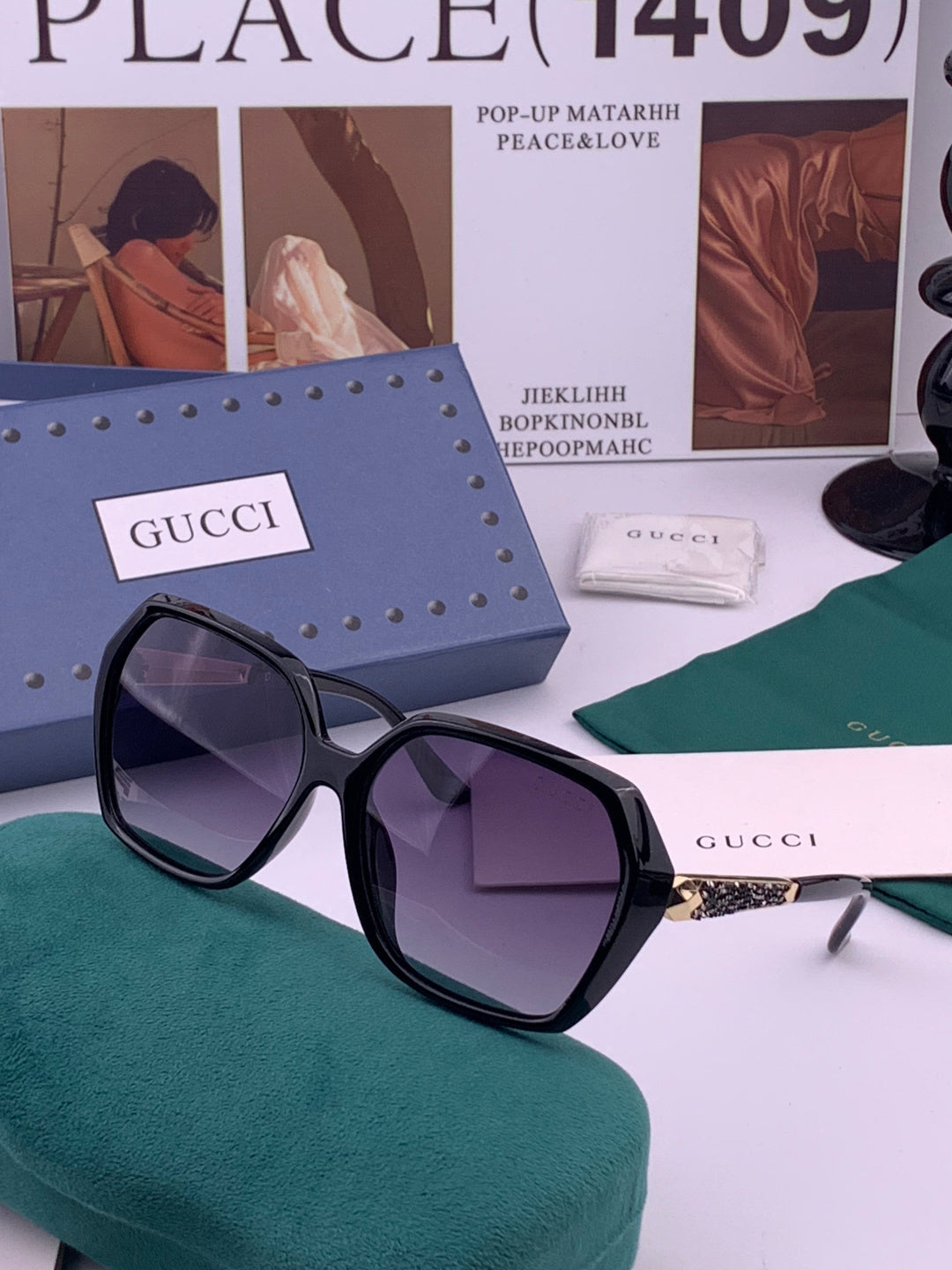 Gucci G5339 Polarized Round Brown Lens Sunglasses for Women - 371535 - detail image 2