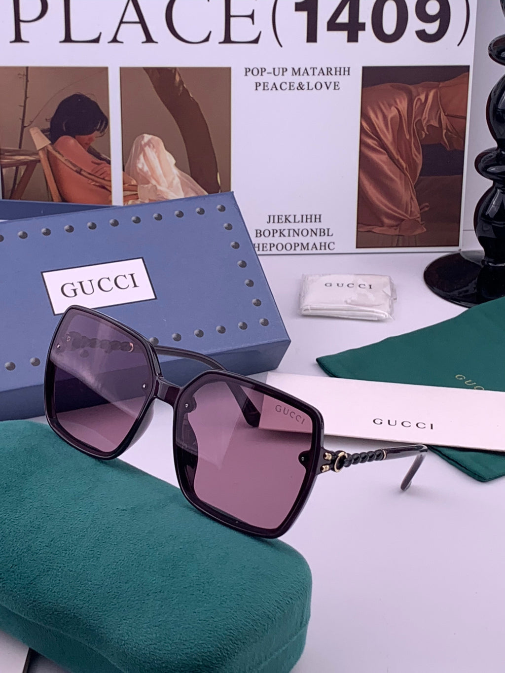 Gucci G0292 Polarized Round Brown Lens Sunglasses for Women - 371536 - detail image 2