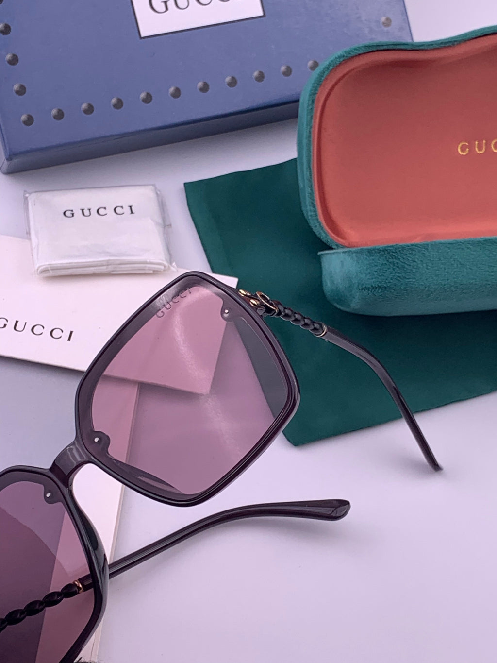 Gucci G0292 Polarized Round Brown Lens Sunglasses for Women - 371536 - detail image 3