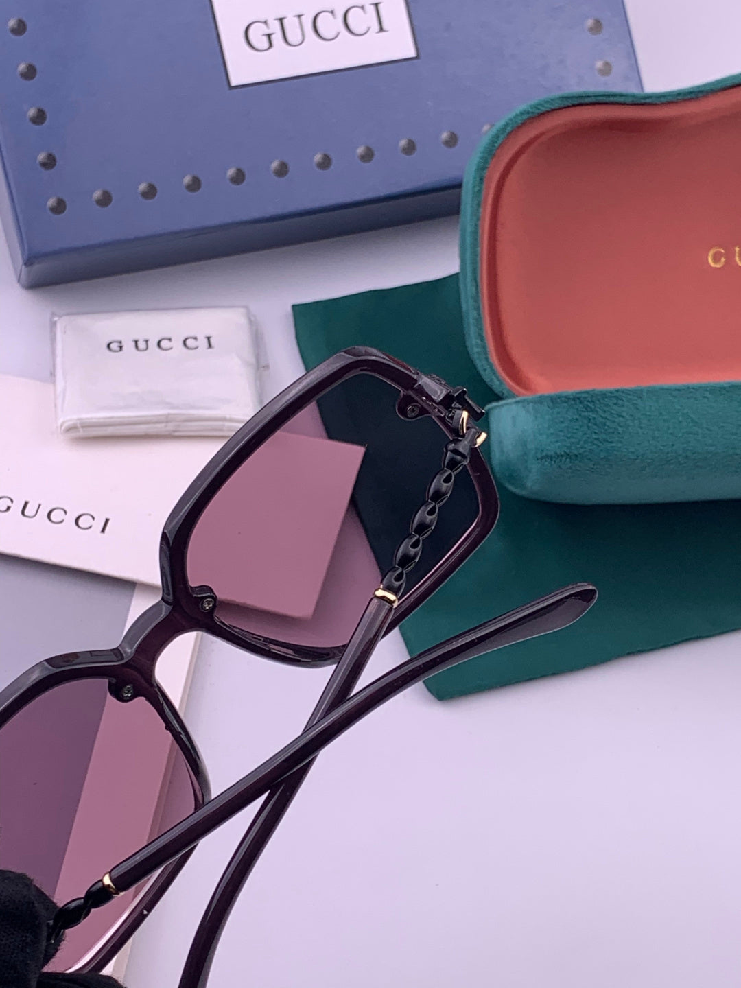 Gucci G0292 Polarized Round Brown Lens Sunglasses for Women - 371536 - detail image 6