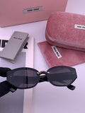 Miu Miu M7350 Fashion Black Lens Sunglasses for Men & Women - 372436